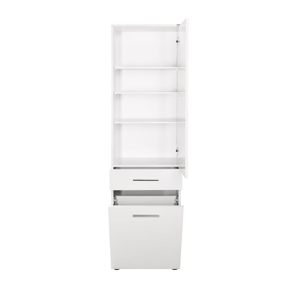 Adore Diamond Çamaşır Sepetli Kapak ve Çekmeceli Çok Amaçlı Dolap (ADR-621-PP-1)