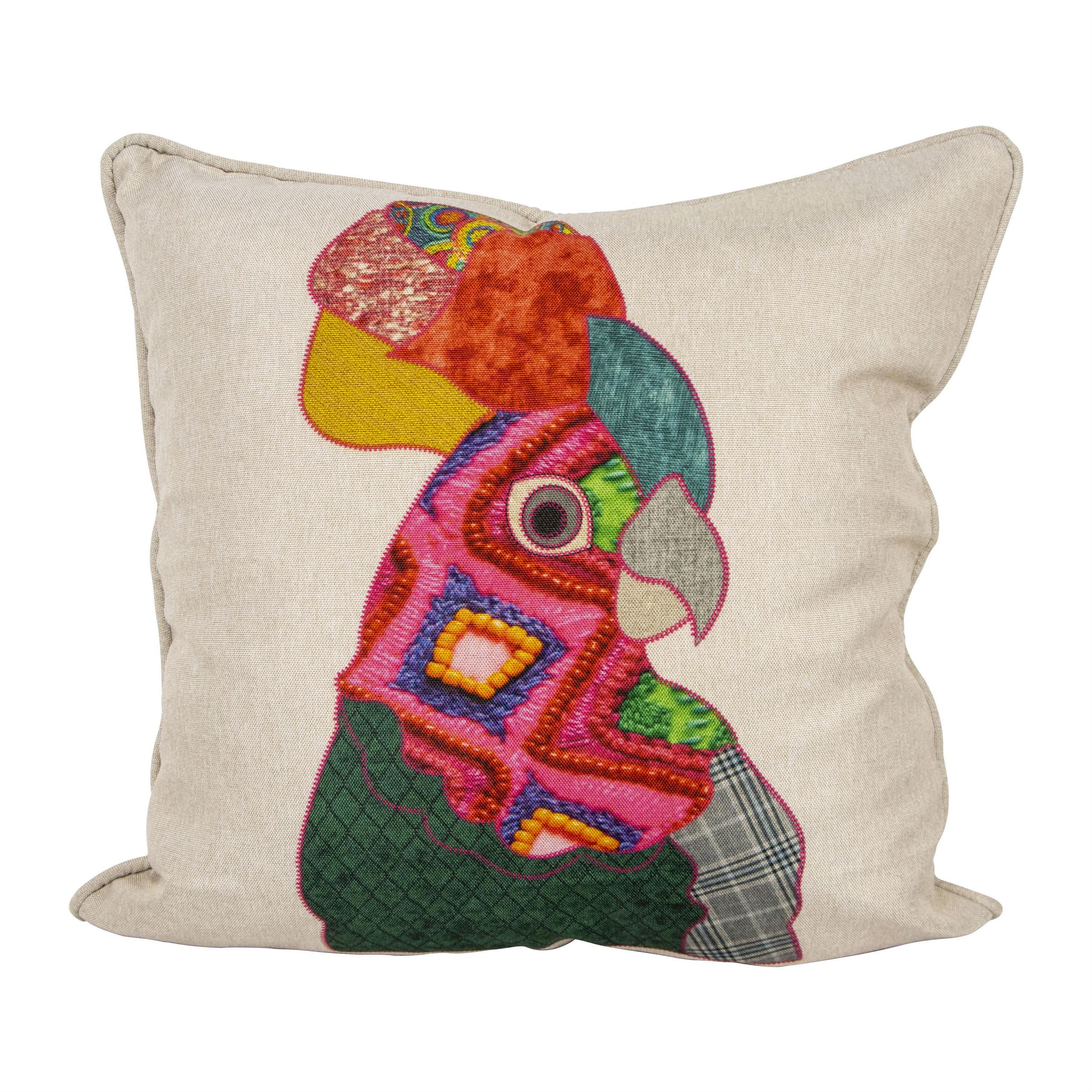 Afeks Home Papağan Figürlü Biyeli Kırlent (AFEKSHOME.NK10054)