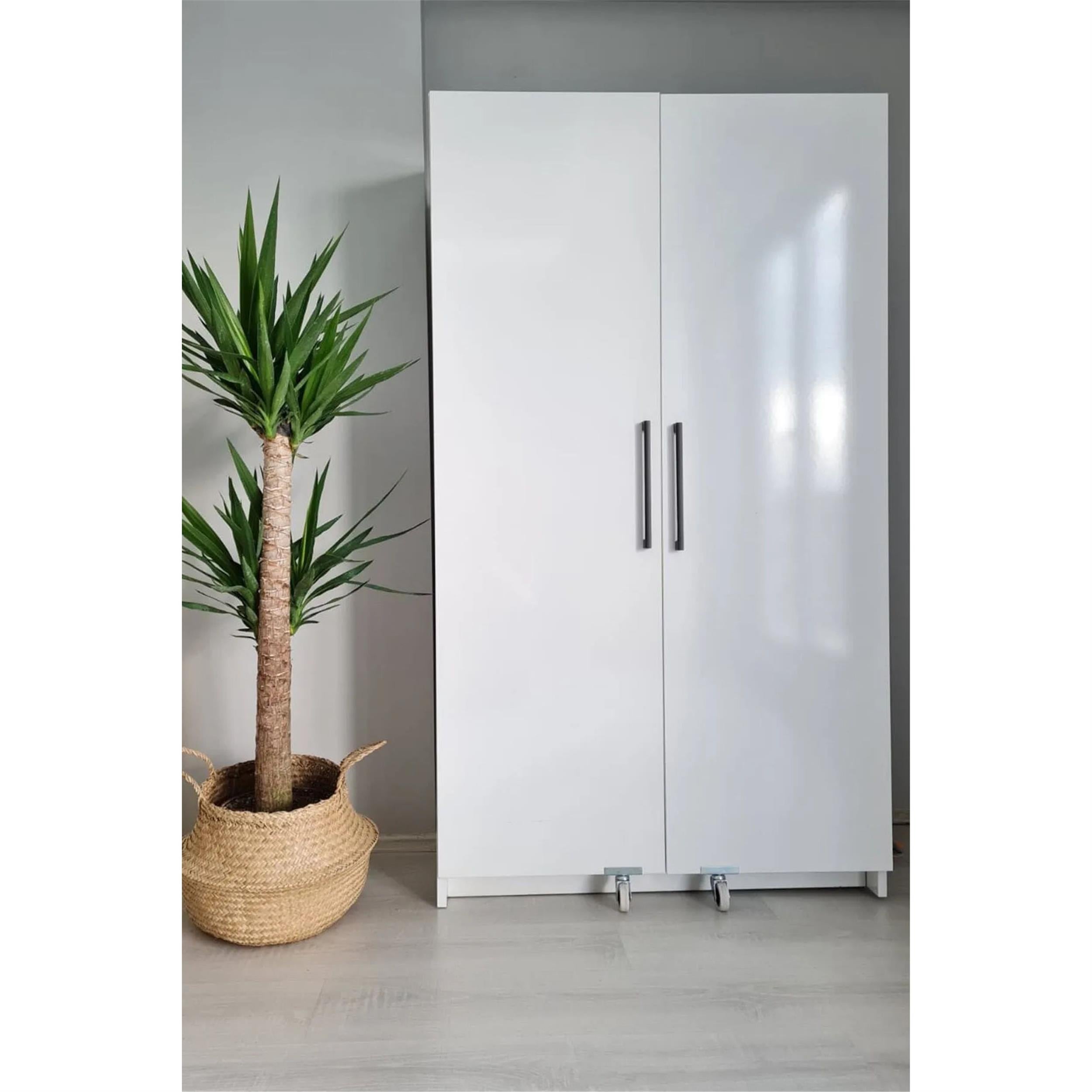 Beyaz 190x85x53 cm Jumbo Kiler Dolabı (AFX.190.B)