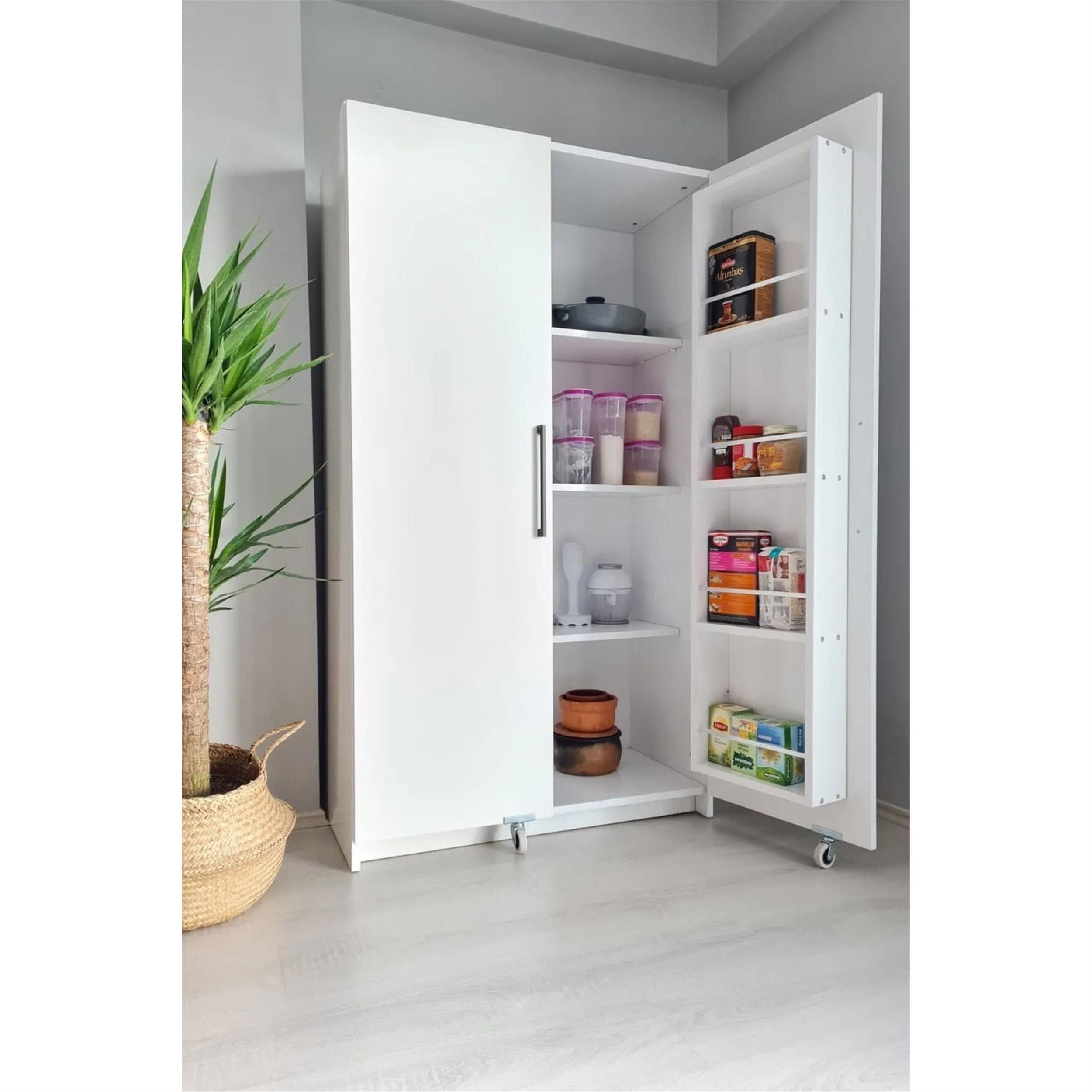 Beyaz 190x85x53 cm Jumbo Kiler Dolabı (AFX.190.B)