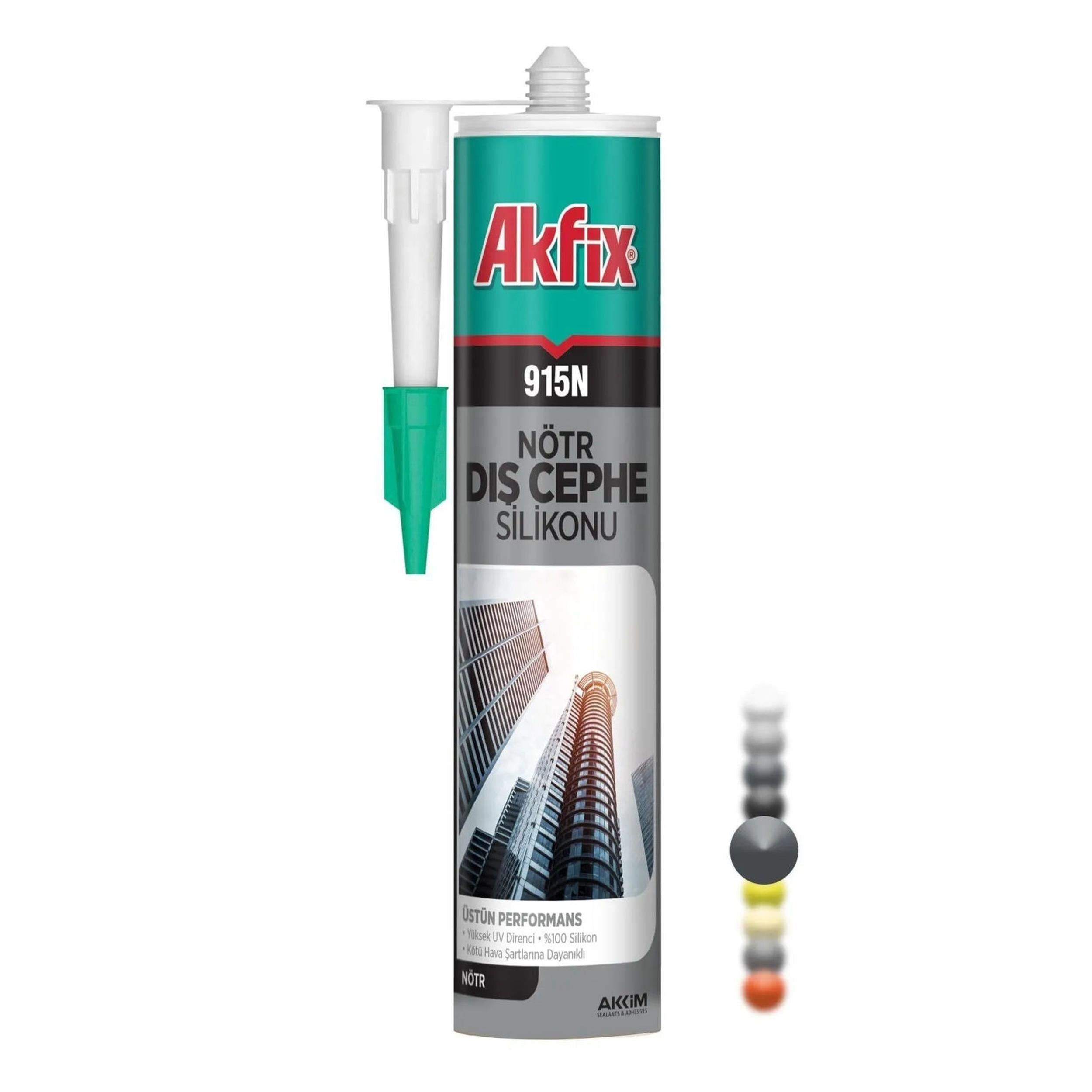 Akfix Antrasit 280 Ml. Nötr Dış Cephe Silikonu (AKFIX.SA616.1)