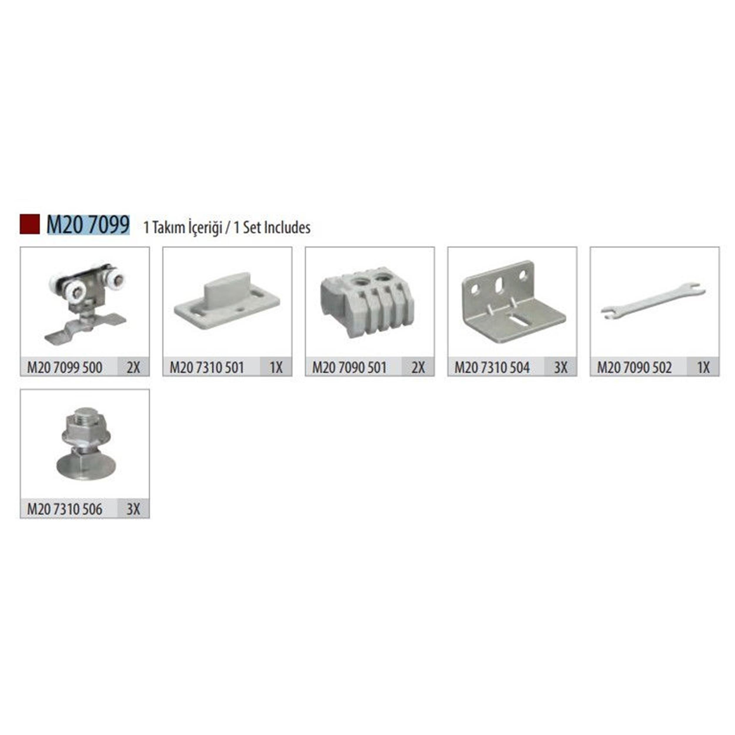 Albatur 80 Kg Rulmanlı Sürme Kapı Mekanizması (ALB-M20 7099)