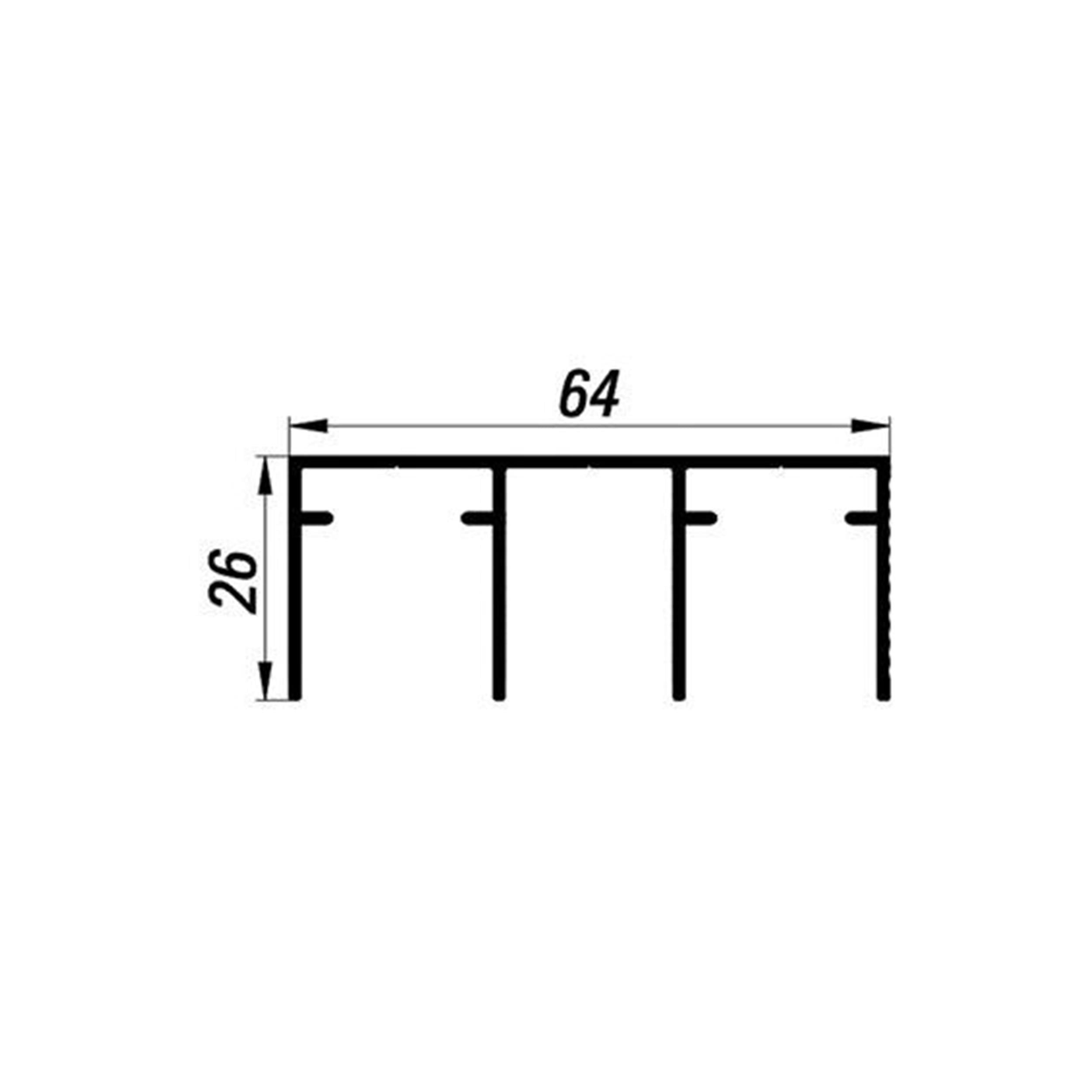 Albatur Alüminyum 3 Metre Üst Ray (ALB-M50 7110 410*3)
