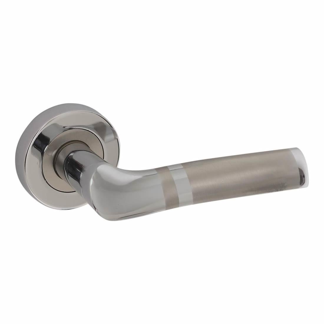 Ar-Pat Krom Saten Açmalı Martı Alüminyum Yuvarlak Rozetli Yale Kapı Kolu (AR-AYA108-2-01)