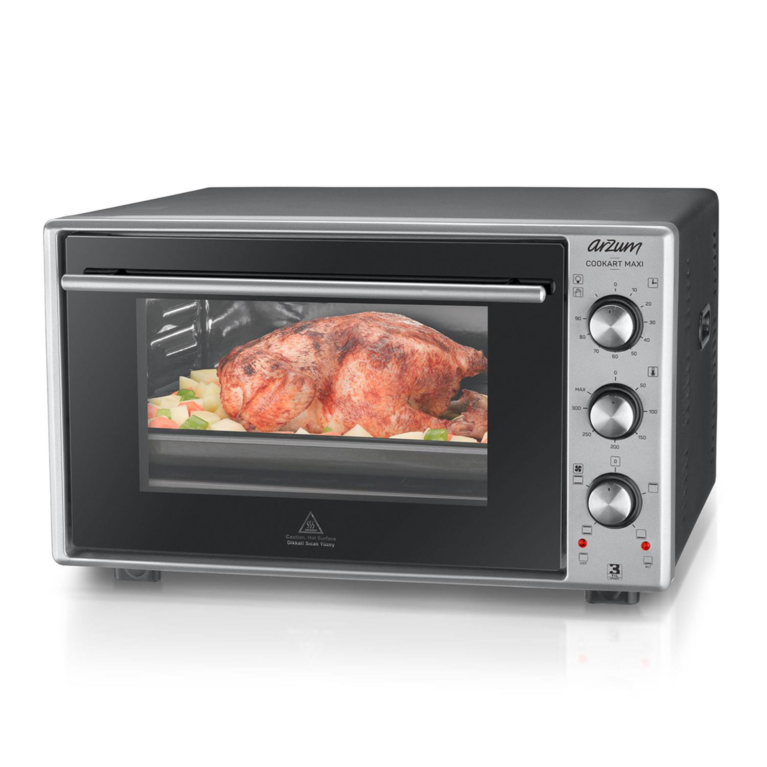 Arzum İnox Cookart Maxi Çift Camlı Fırın (AR2002)