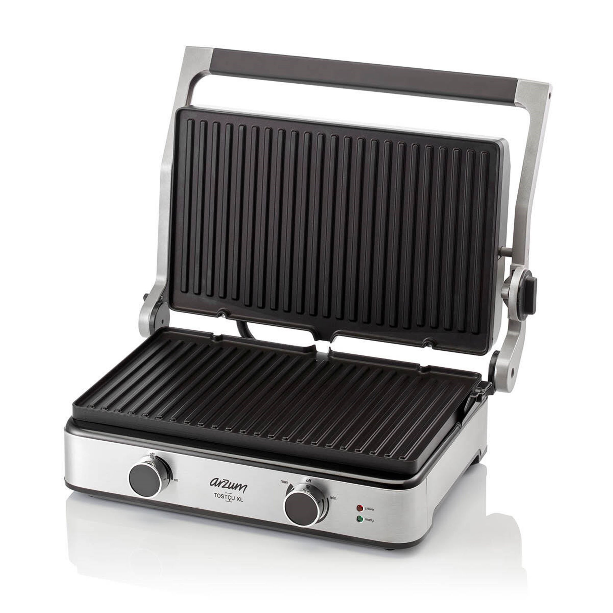 Arzum Paslanmaz Çelik Tostçu XL Izgara ve Tost Makinesi (AR2056)