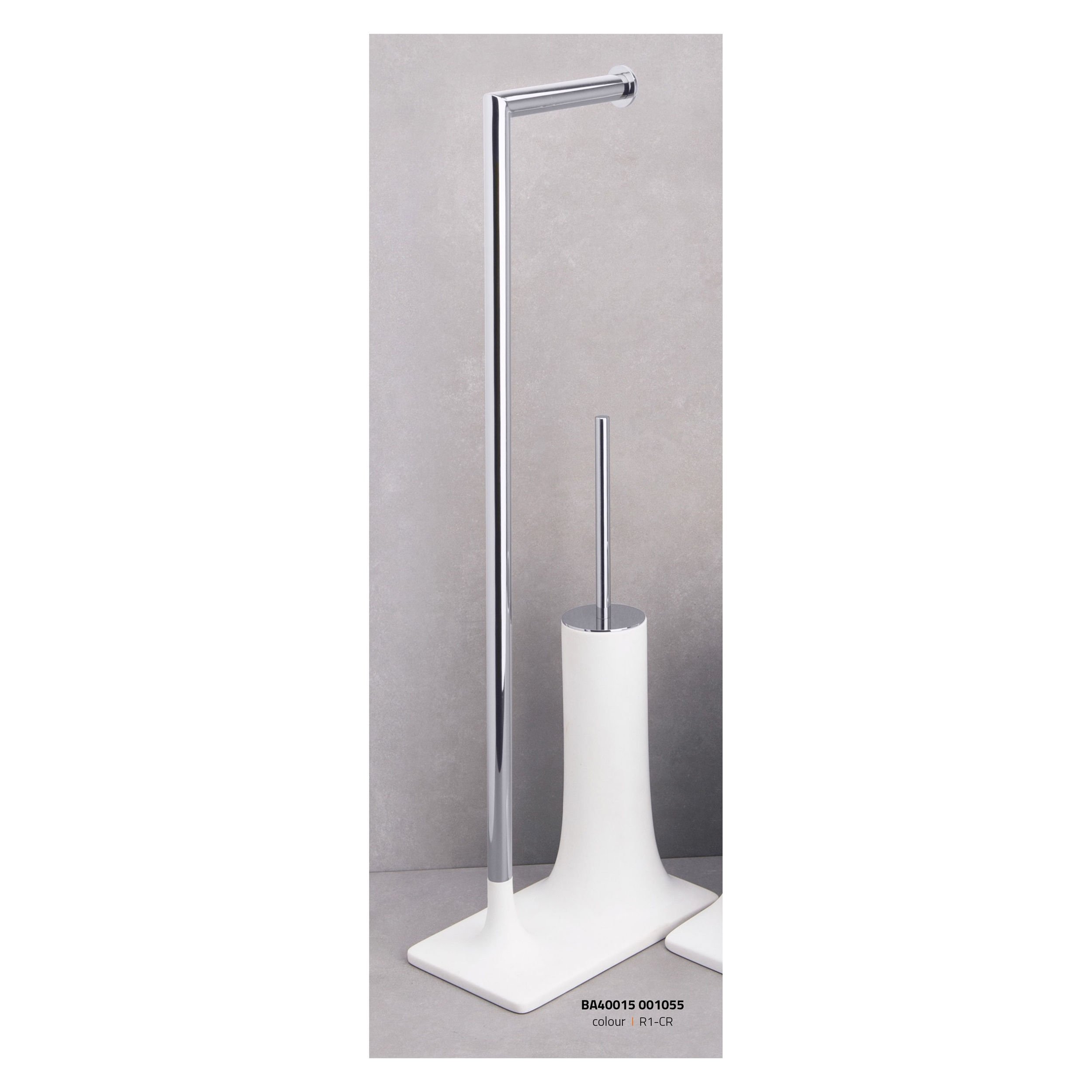 System Beyaz Krom Hareketli WC Seti (BA4015 048 R1-CR)