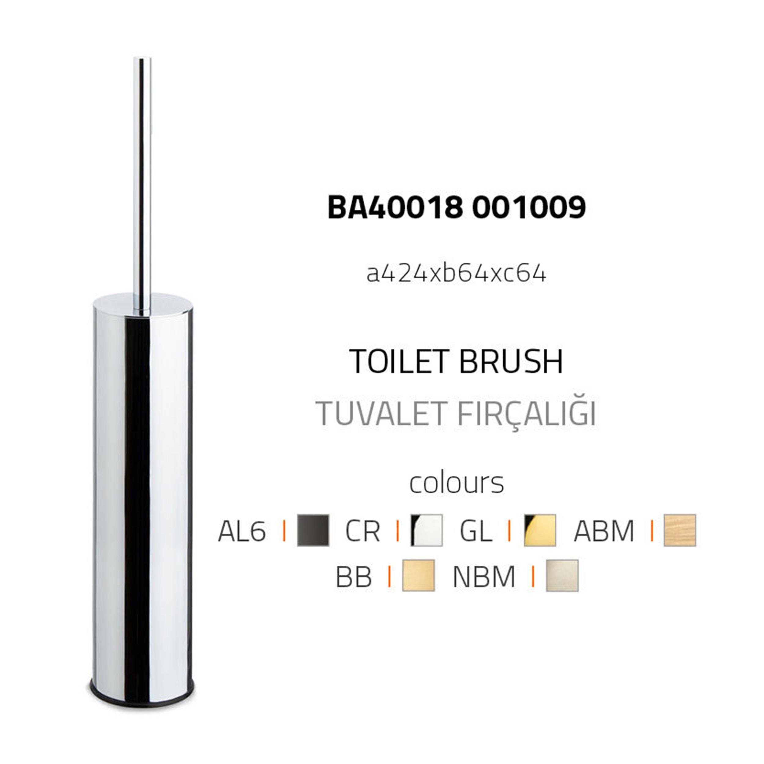 System Nikel Saten Mat Tuvalet Fırçalığı (BA4018 009 NBM)