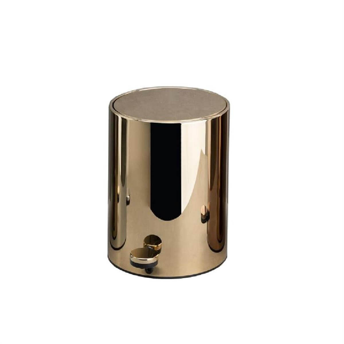 System Altın 3 Litre Yuvarlak Pedallı Çöp Kovası (BA4054 031 GL-GL)