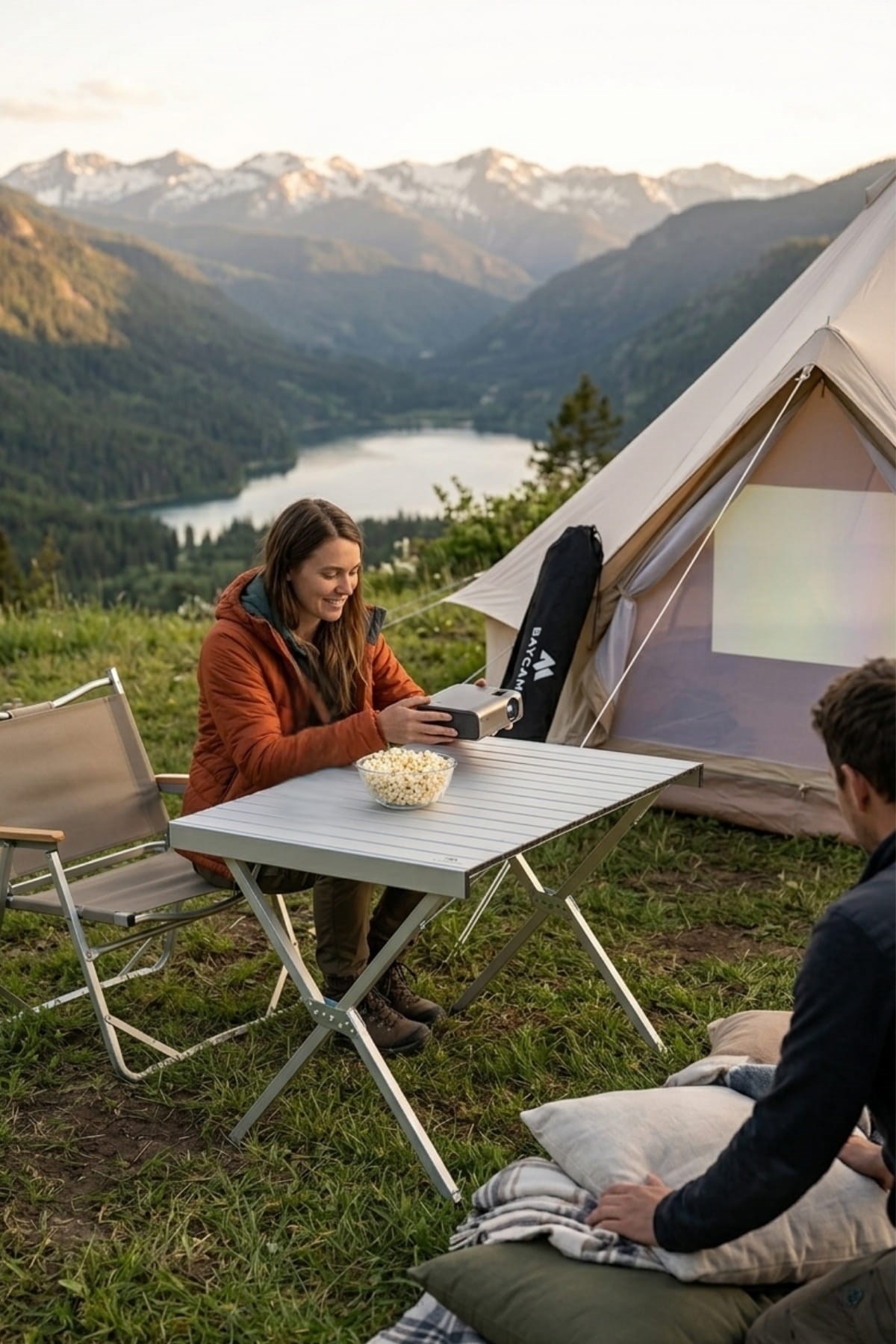 Baycamp TB110 Paslanmaz Katlanır Kamp Masası Y71 x G110 x D71 cm (BAYCAMP.TB110)