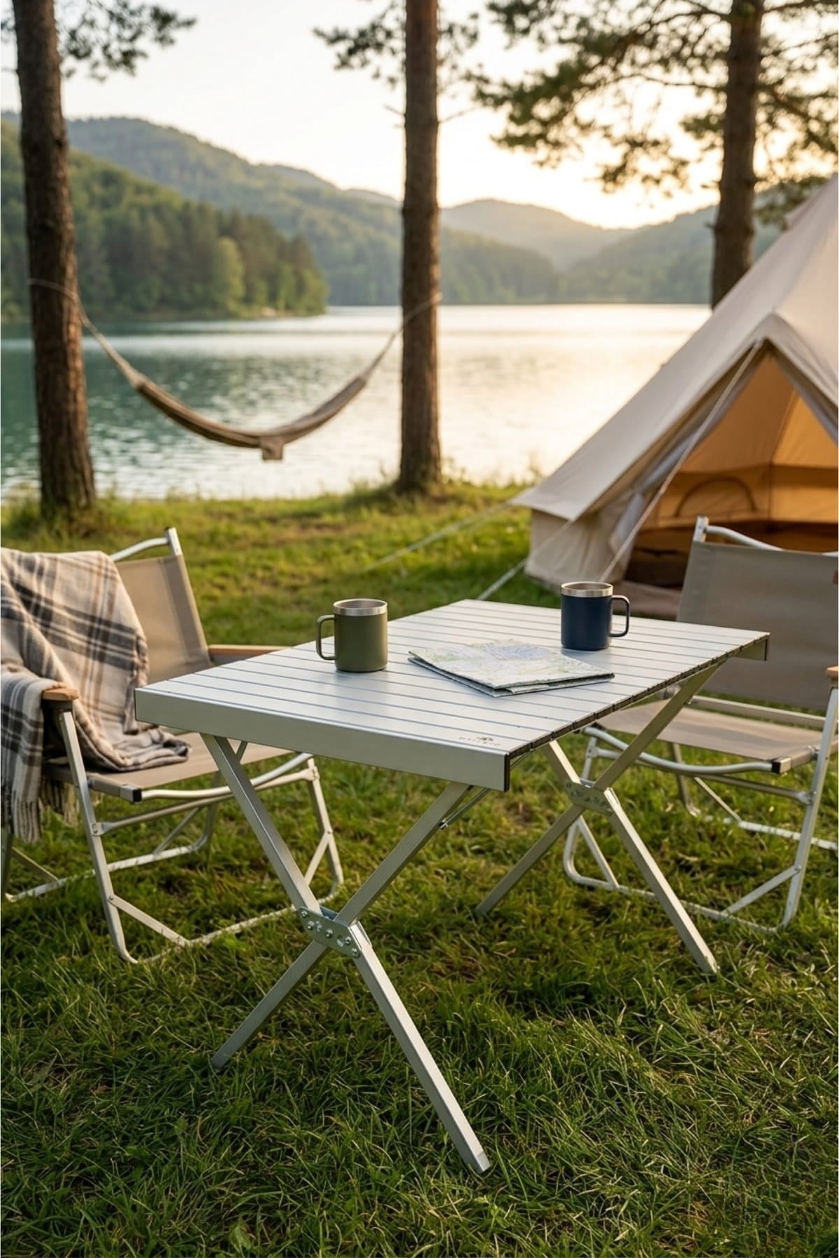Baycamp TB110 Paslanmaz Katlanır Kamp Masası Y71 x G110 x D71 cm (BAYCAMP.TB110)