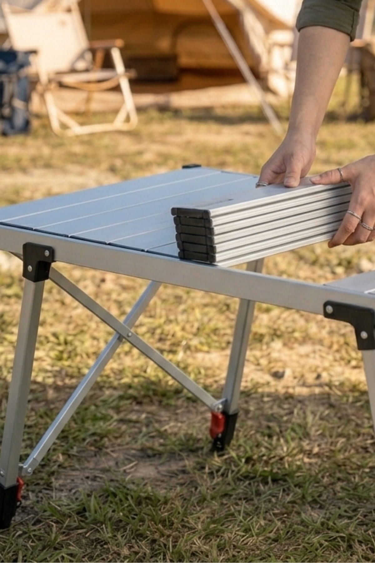 Baycamp TB90 Paslanmaz Katlanır Kamp Masası Y72 x G89 x D49 cm (BAYCAMP.TB90)