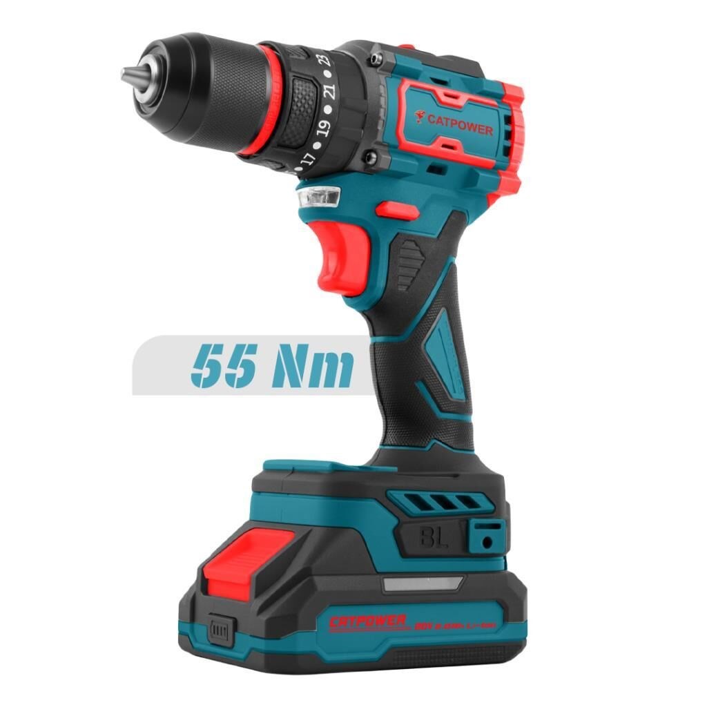 Catpower 1050 Çift Akülü 20V 2 X 2.0Ah Kömürsüz Darbeli Vidalama 70 Parça Hediye # (CAT-1050)