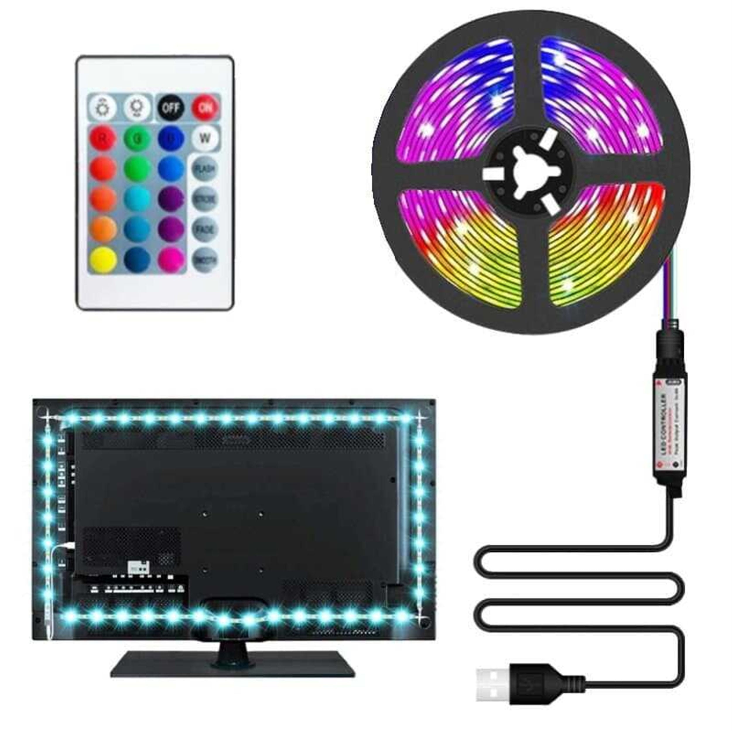 CATA USB Girişli RGB Şerit LED Seti (CT-4566)