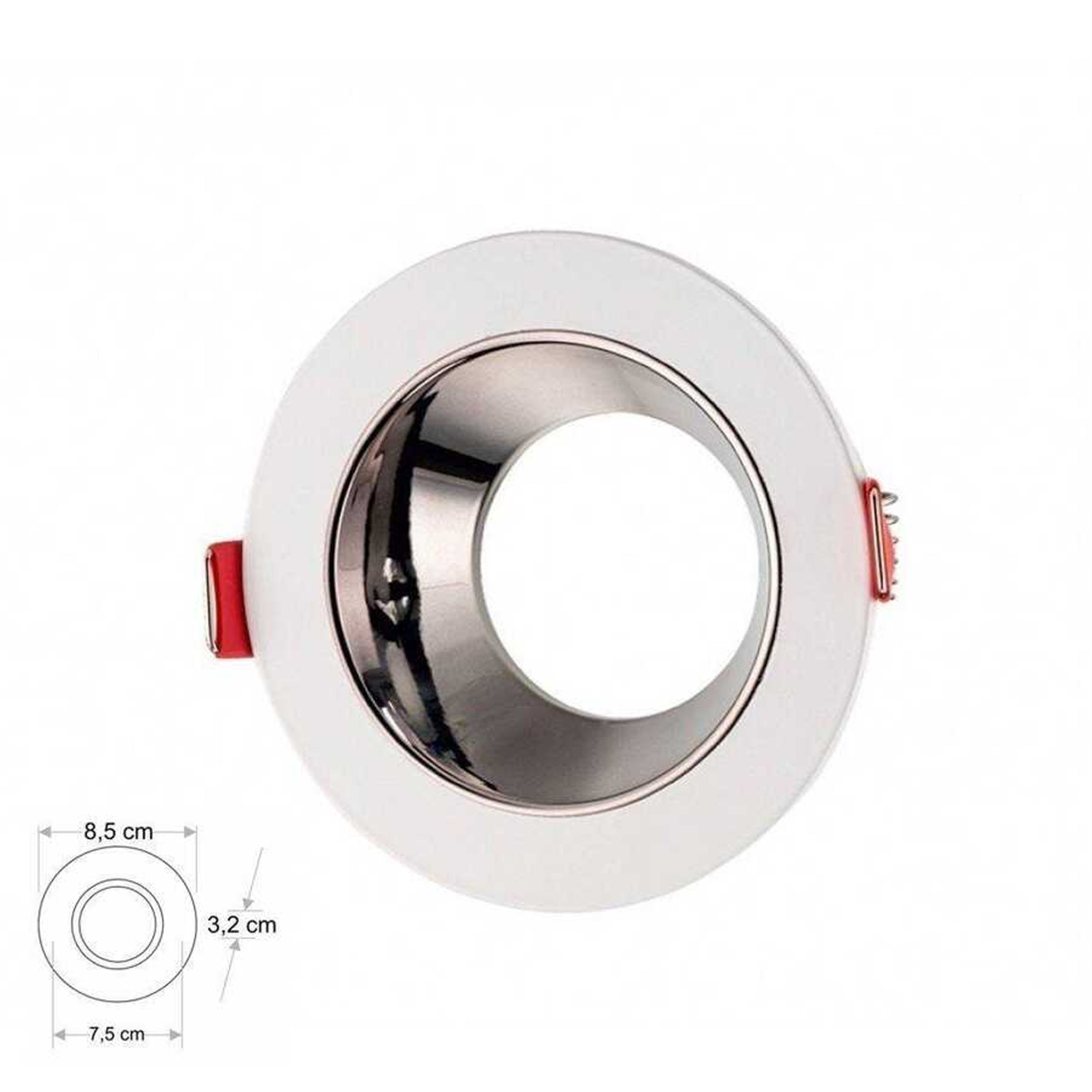 CATA Beyaz Platin Jaguar Yuvarlak Spot Aydınlatma (CT-5046)