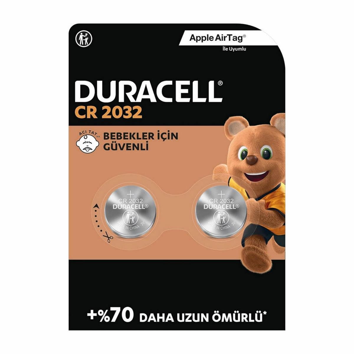 Duracell CR2032 3 Volt Düğme Pil (2 Adet) (DRCL-3921)