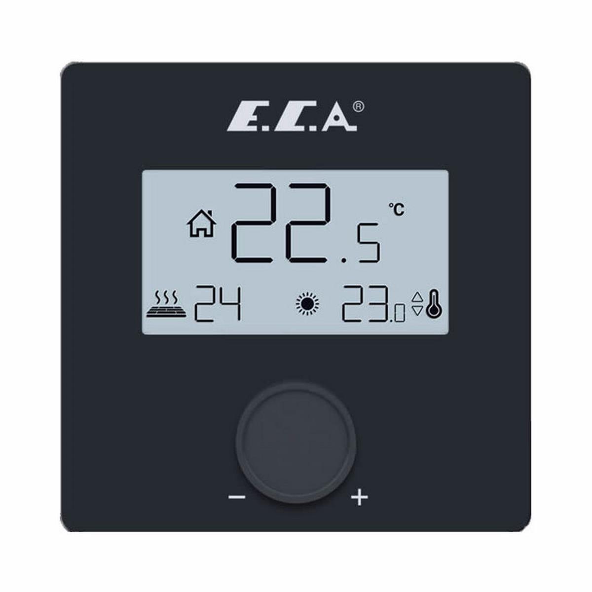E.C.A. Siyah Dijital Oda Termostatı (ECA.601021051)