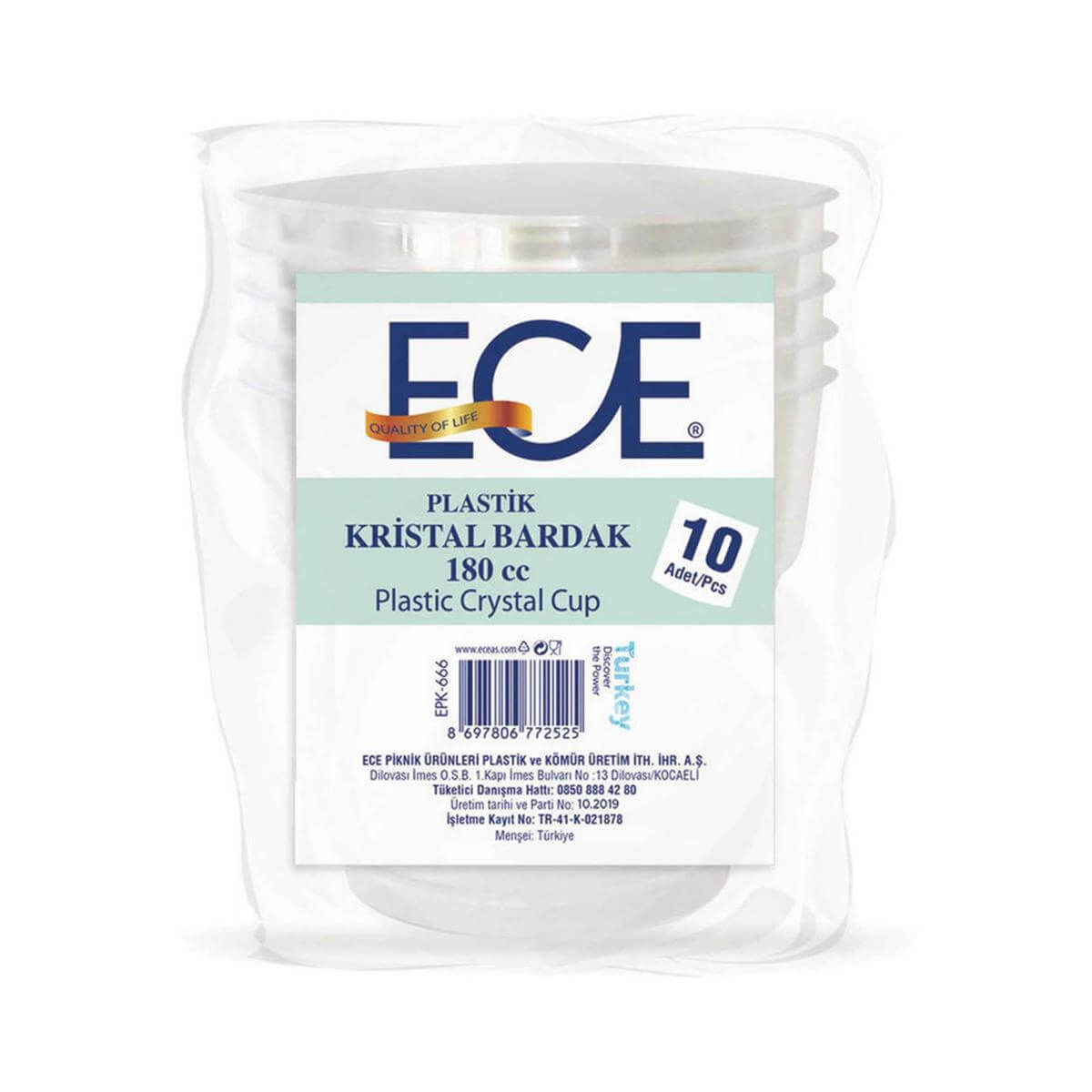 ECE 180 cc Kristal Bardak (10 Adet) (ECE.EPK-666-1)