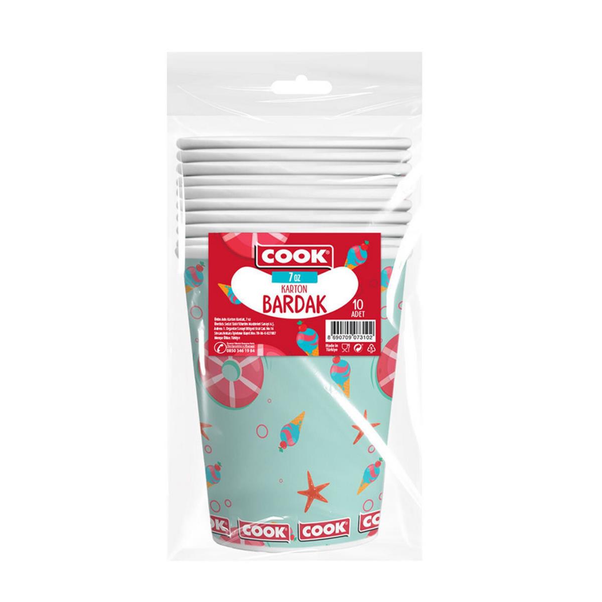 COOK 7 oz Karton Bardak (10 Adet) (EG-045598)