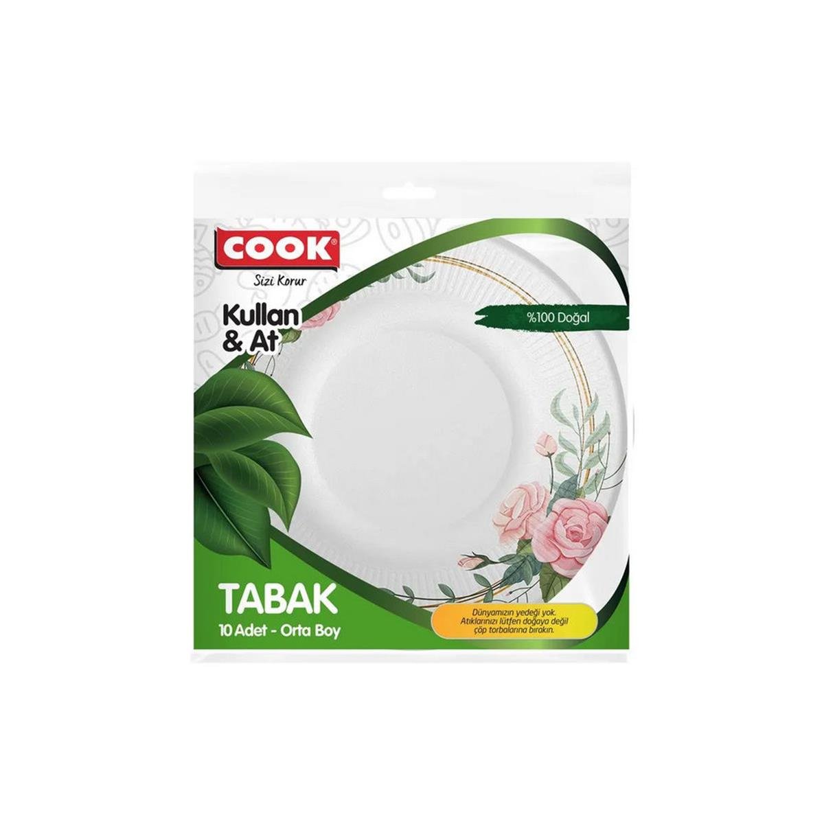 COOK Orta Karton Bardak (10 Adet) (EG-045611)