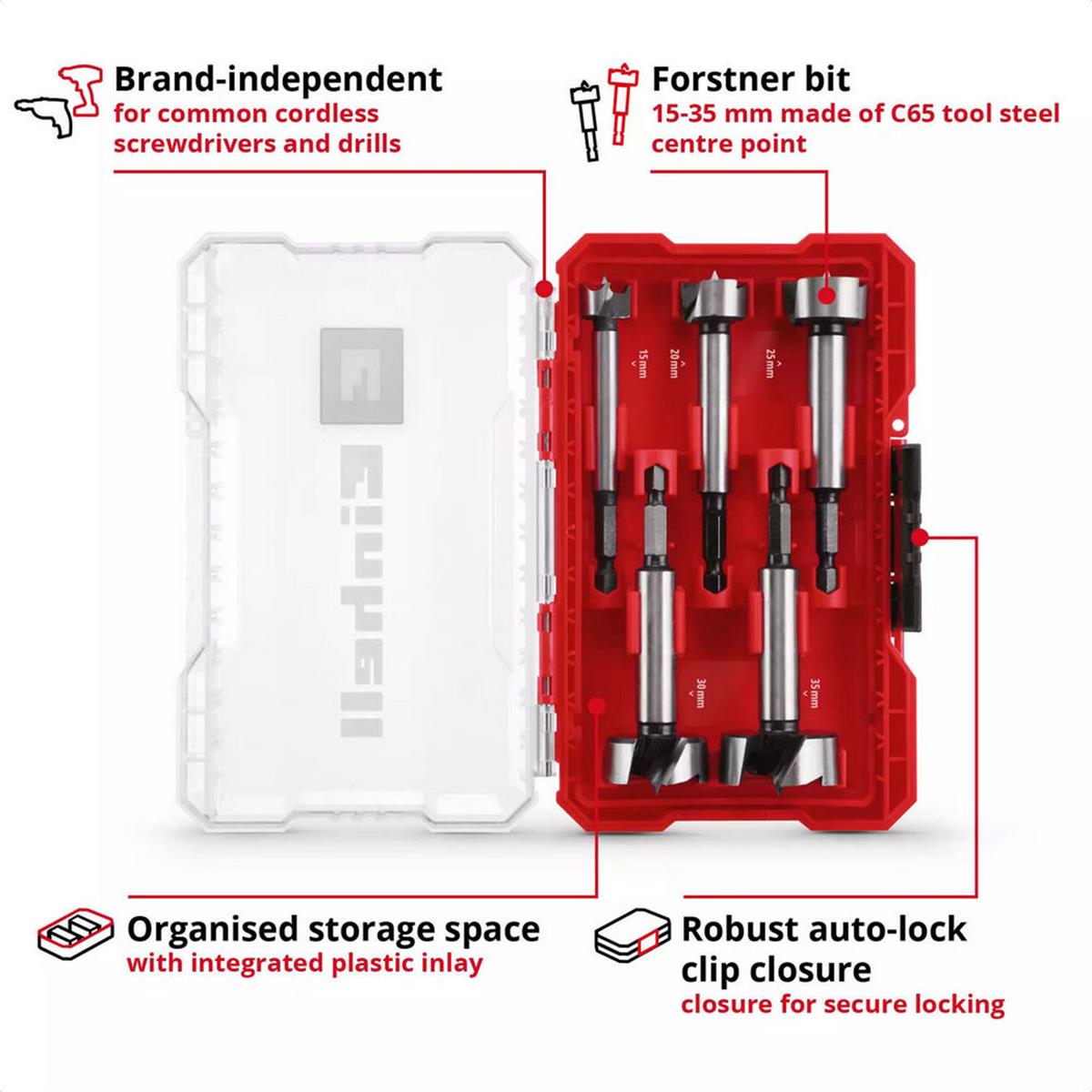 Einhell 5 Parça M-Case Tas Menteşe Uç Seti (EİNHEL.49706003)