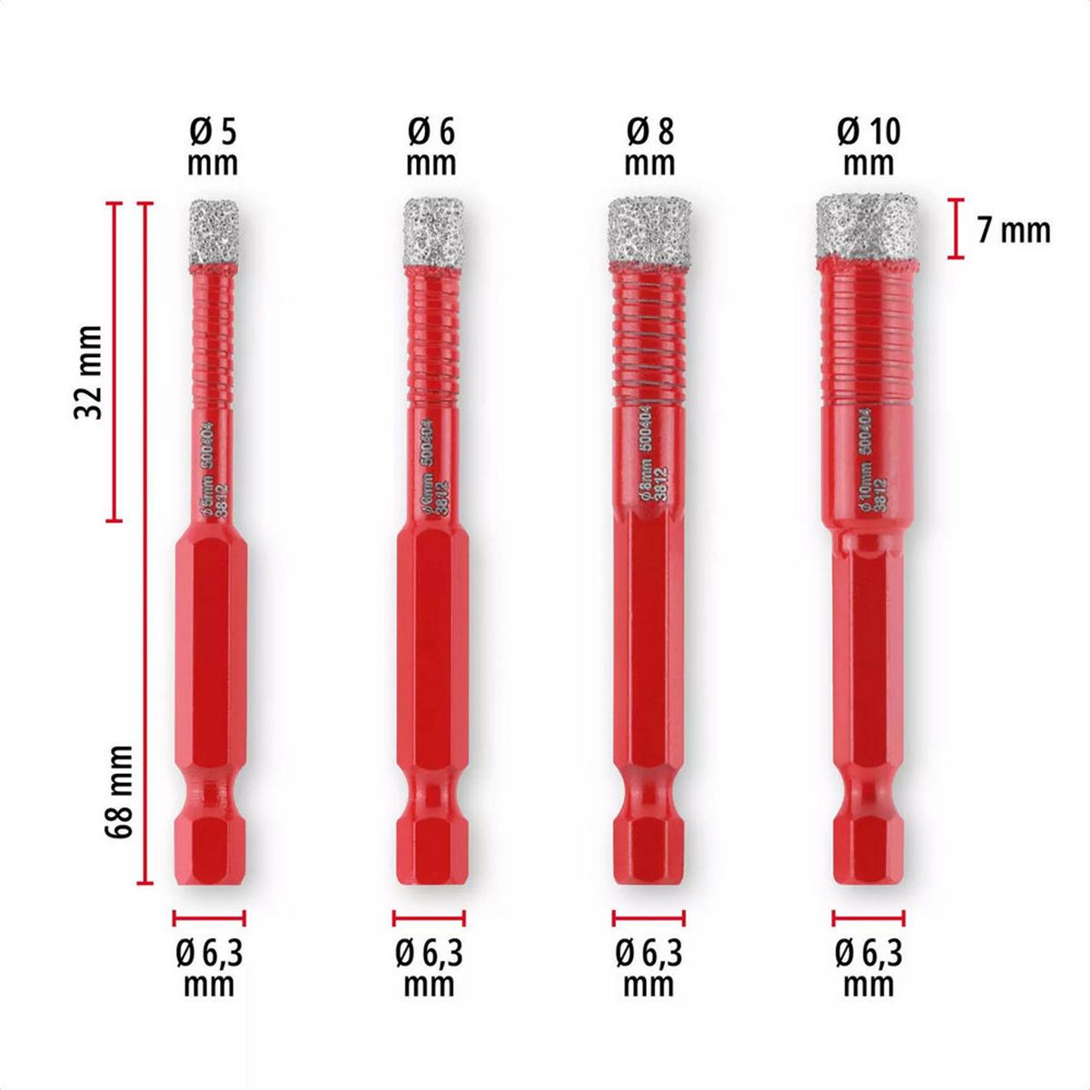 Einhell 4 Parça Beton Delici Elmas Taşlı Matkap Ucu (EİNHEL.49500404)