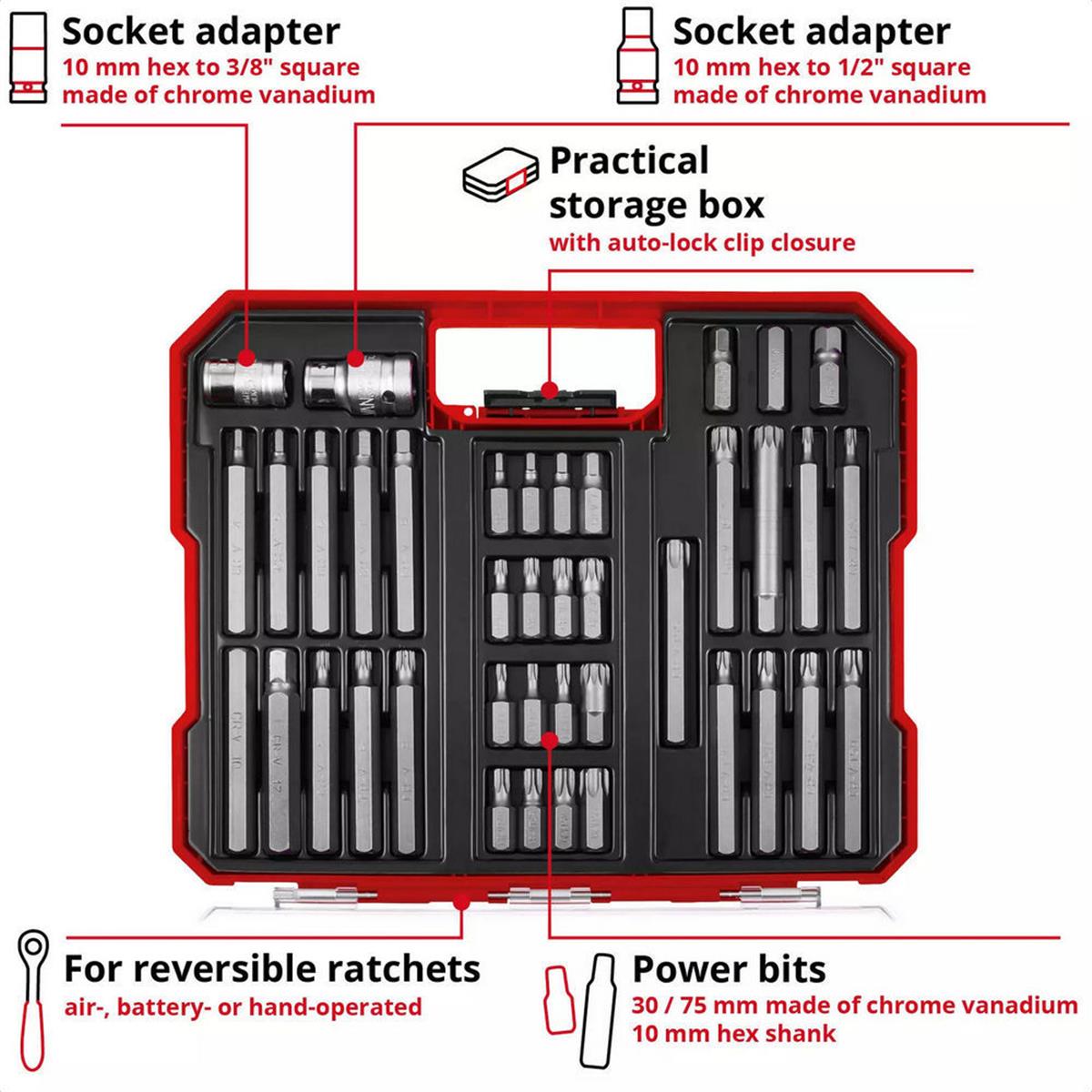 Einhell 40 Parça M-Case Bits Uç Seti (EİNHEL.49109032)