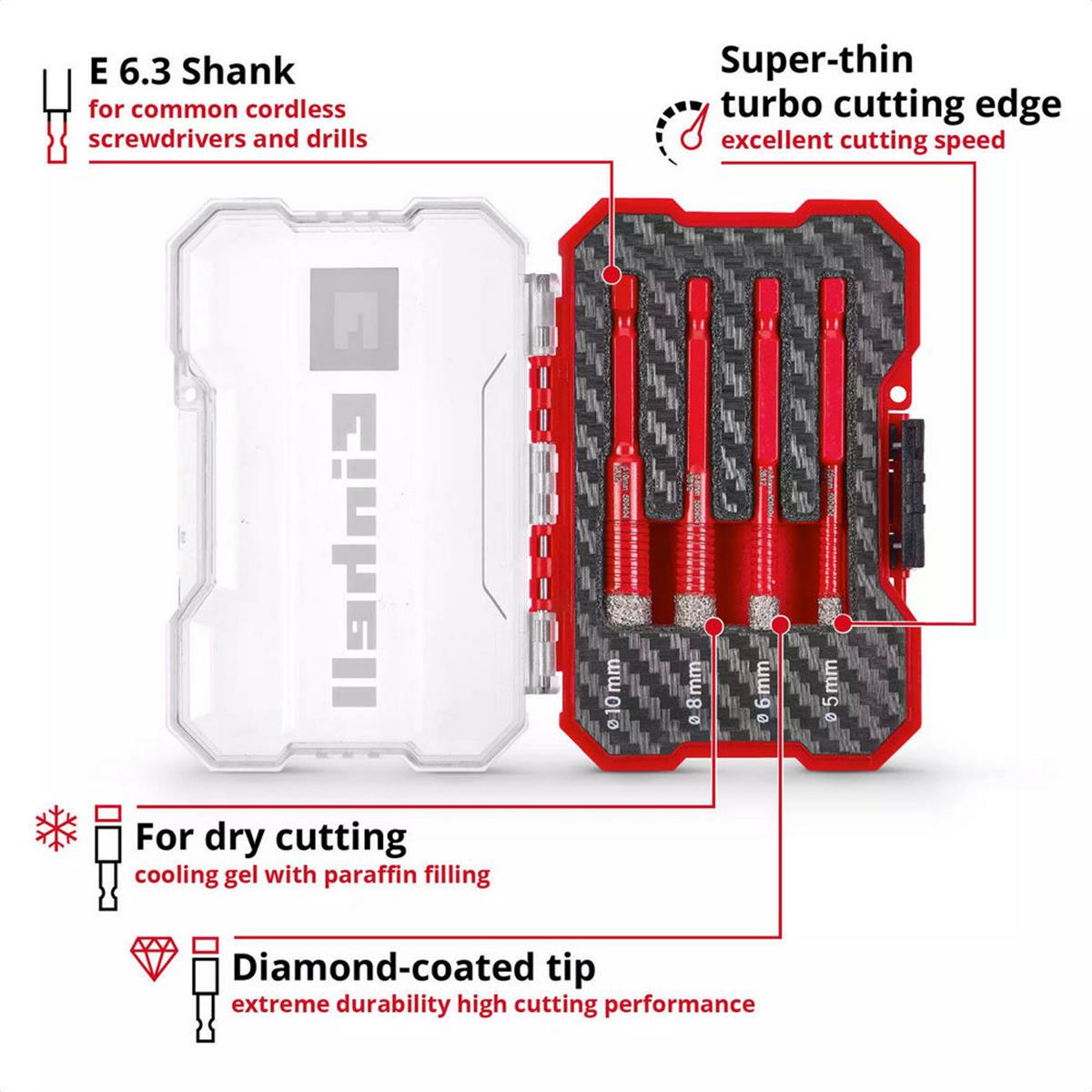 Einhell 4 Parça Beton Delici Elmas Taşlı Matkap Ucu (EİNHEL.49500404)
