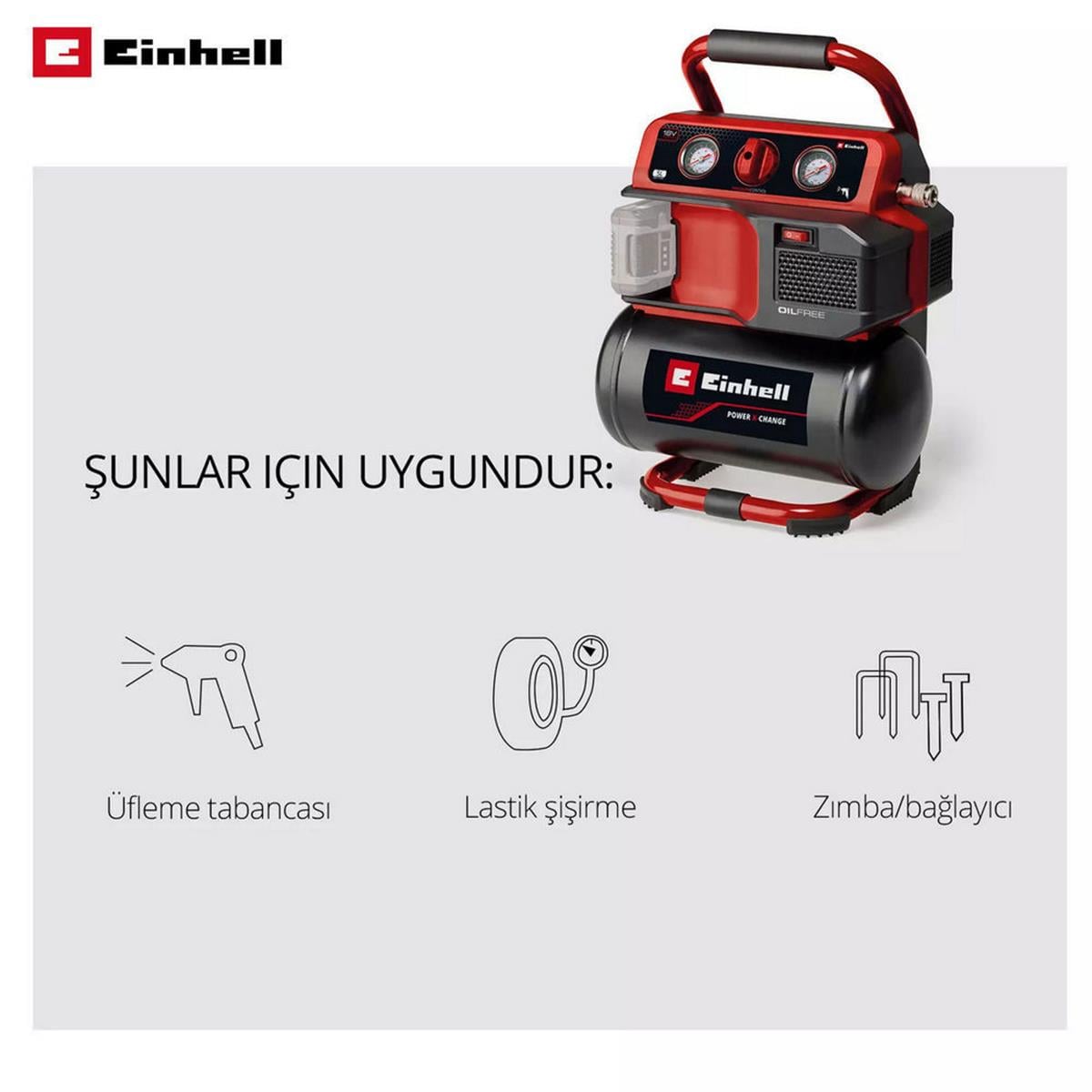 Einhell TE-AC 18/75 Li OF Solo Akülü Kompresör (Aküsüz) (EİNHEL.4020410)