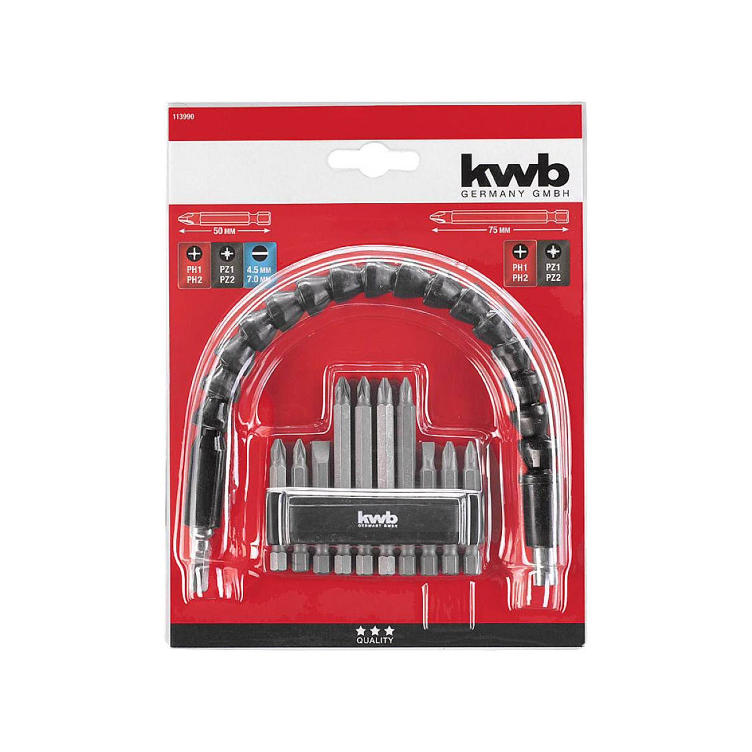 KWB Esnek Şaftlı Uzatma Bits Seti 11 Parça (EİNHEL.49113990)