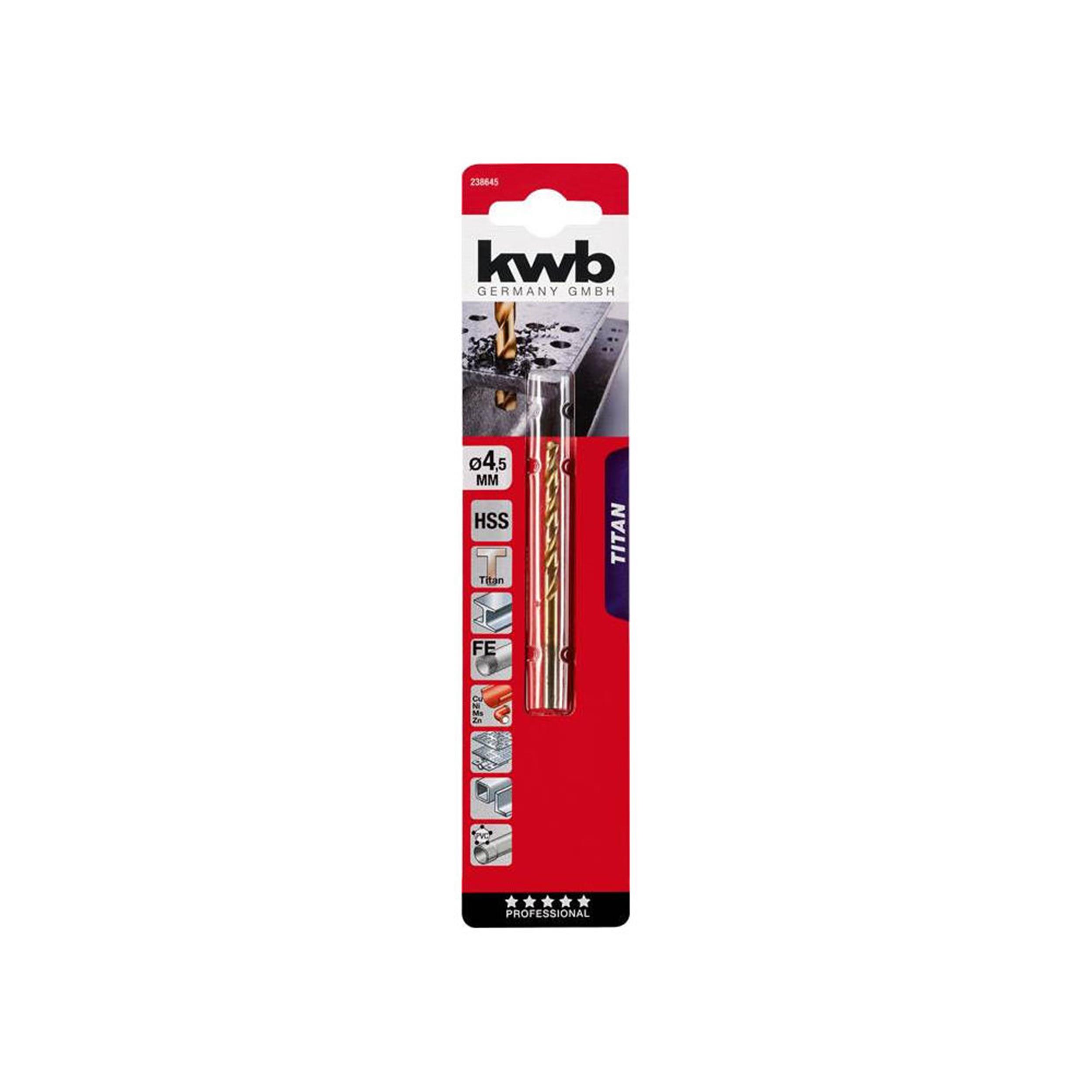 KWB Hss Titanyum Metal Matkap Uç 4,5 mm (EİNHEL.49238645)