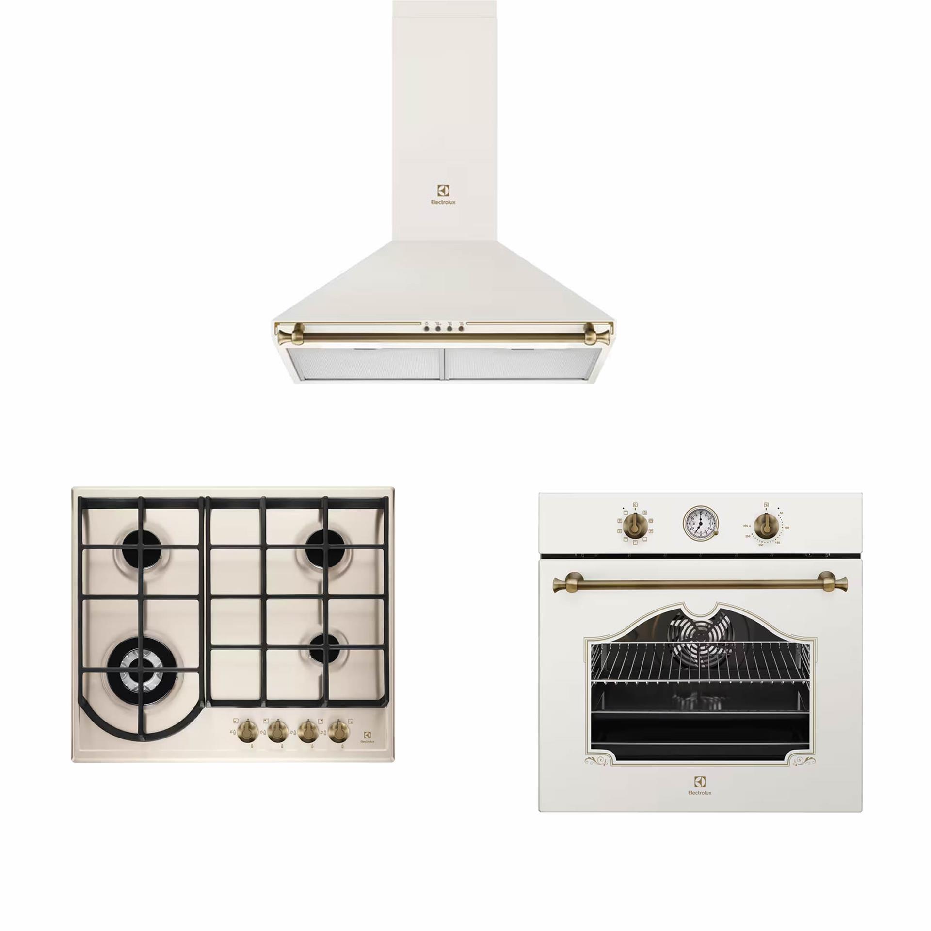 Electrolux Krem Vanilya Rustik Ankastre Set (3' Lü Set)
