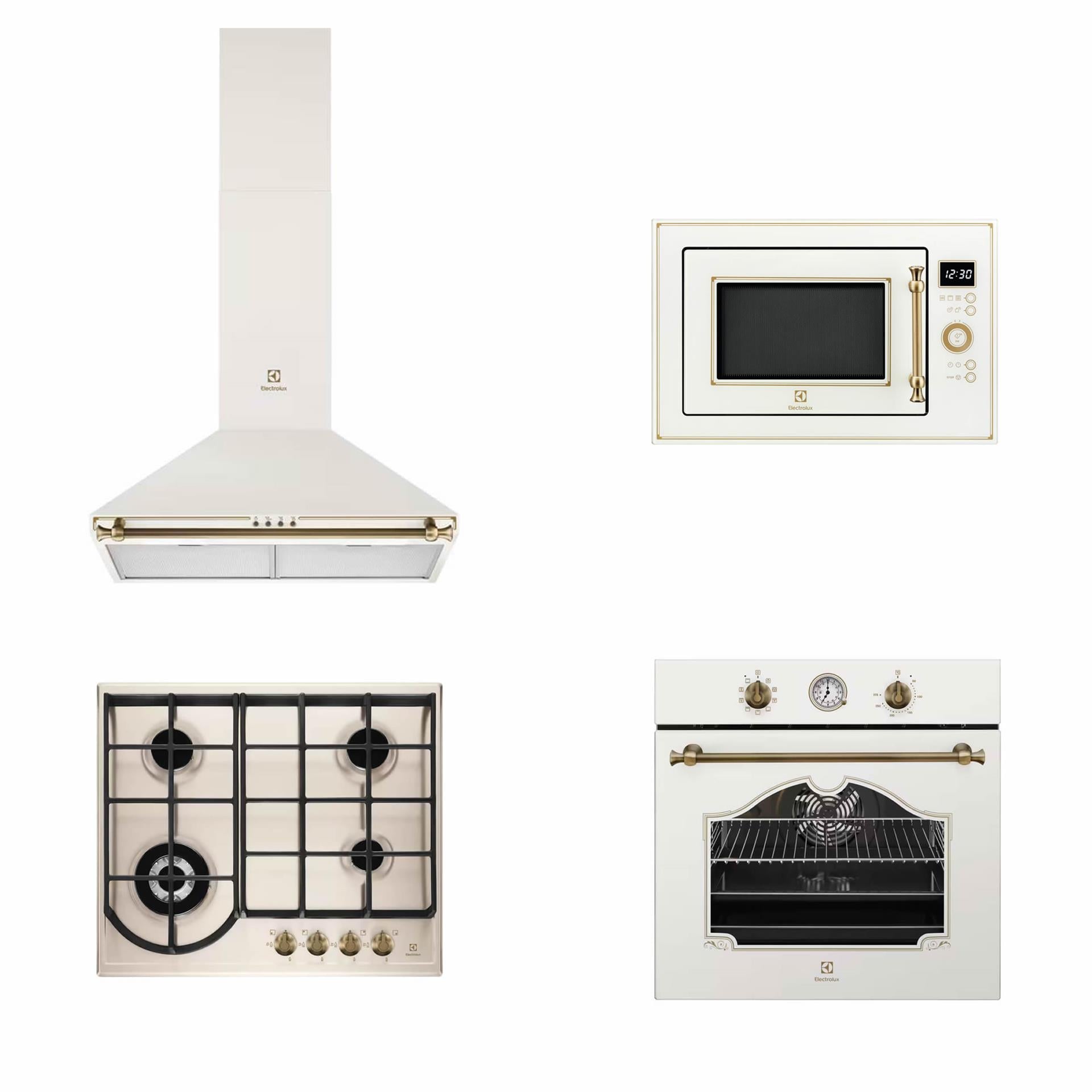 Electrolux Krem Vanilya Rustik Ankastre Set (4' Lü Set)