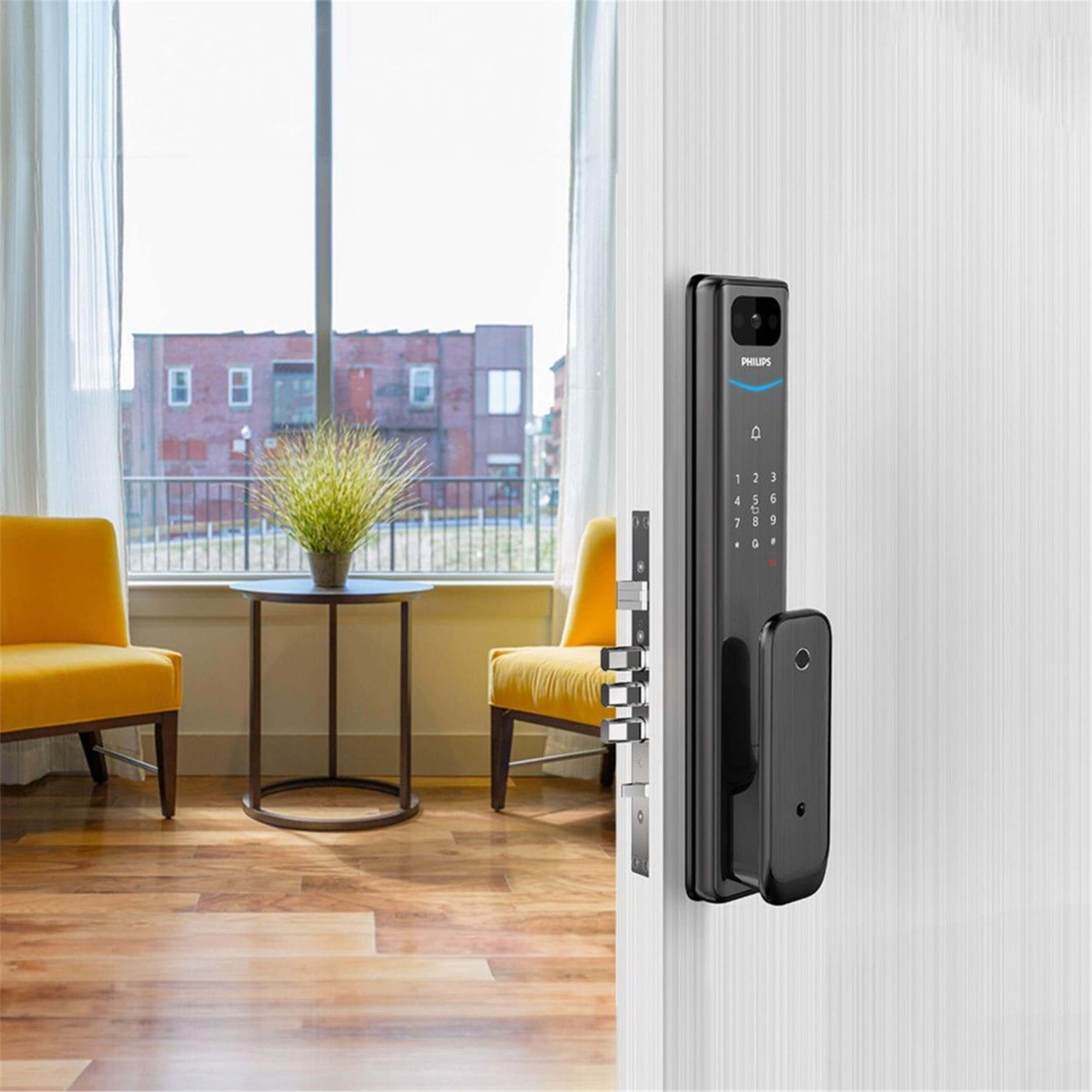 Philips Siyah Alpha V-5HWS Bas-Çek Akıllı Kapı Kilidi (EP.BCK.001.0001.R001)