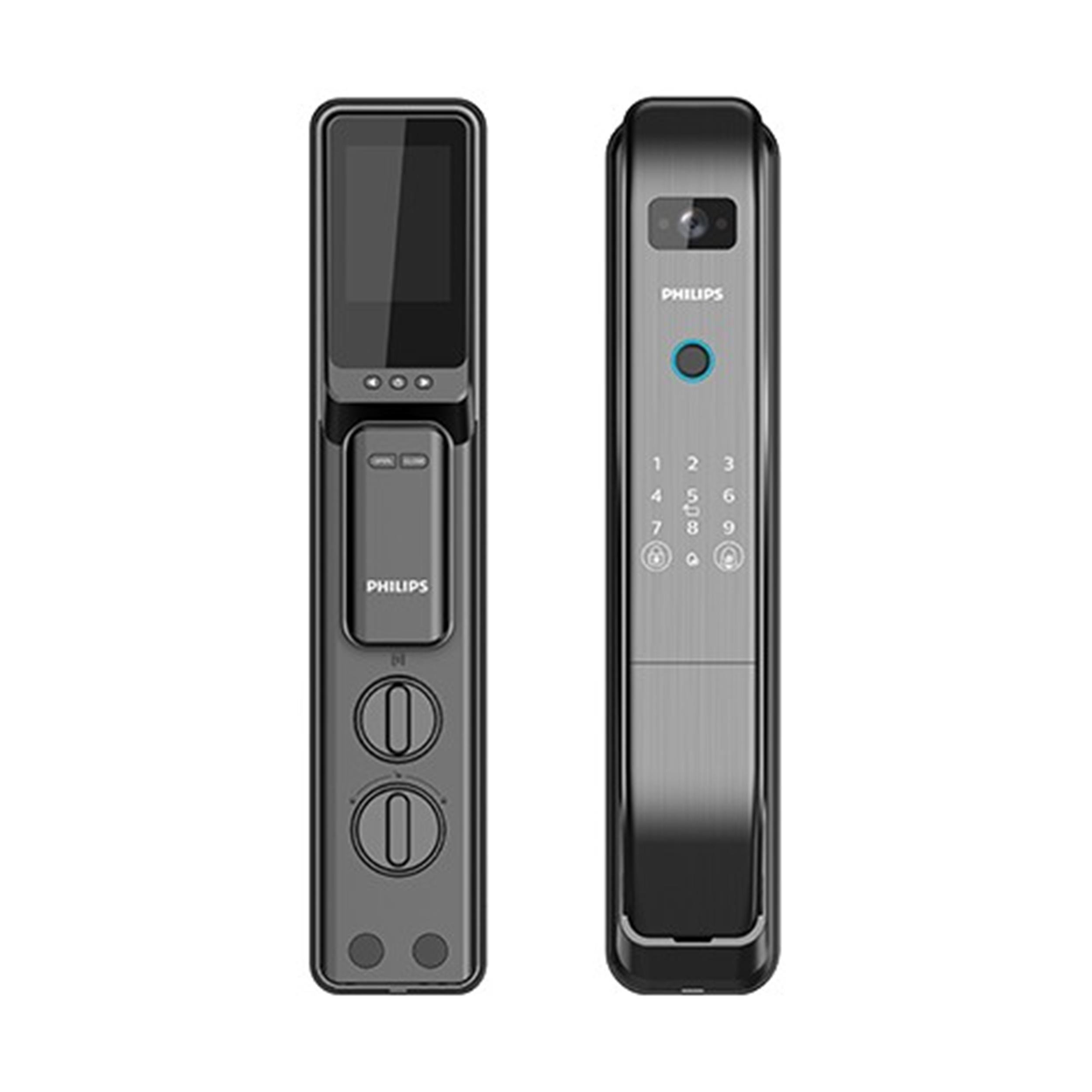 Philips Siyah DDL303-VP-5HWS Bas-Çek Kilitlemeli Akıllı Kapı Kilit (EP.BCK.002.0001.R001)