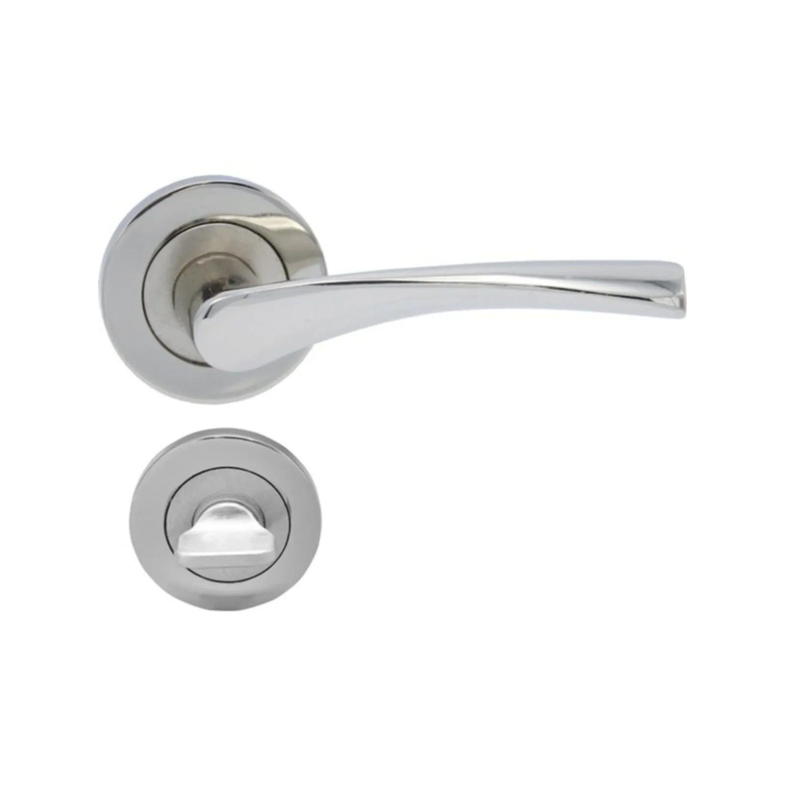 ERA Saten Bravo Alüminyum Yuvarlak Rozetli Banyo Kapı Kolu (ER-AYA118-3-05)