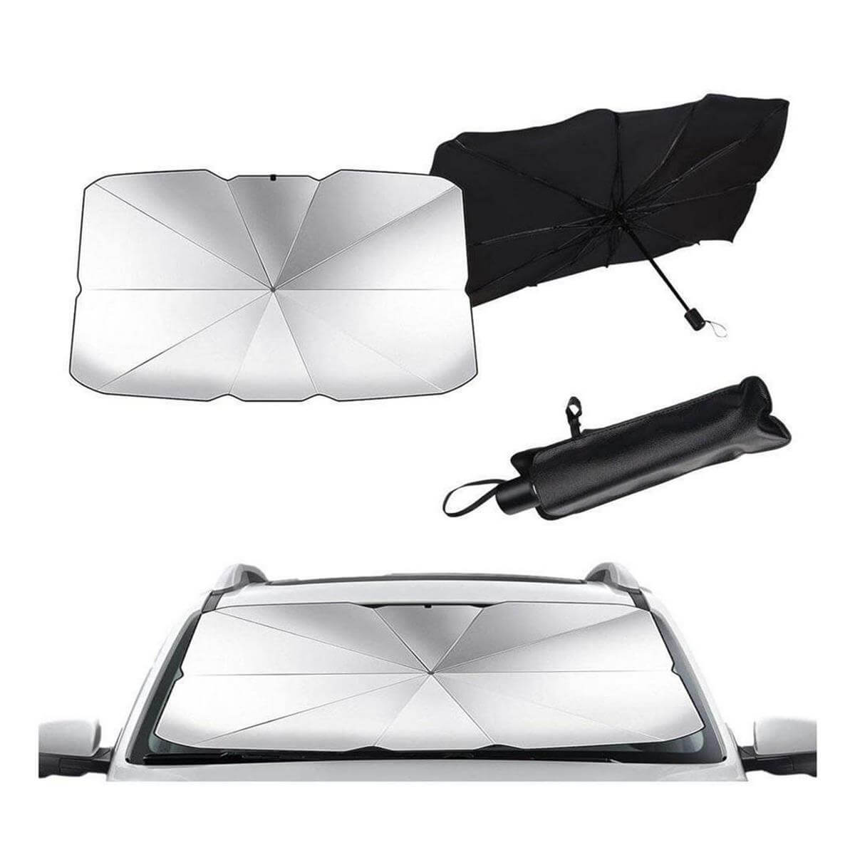 Autokit Katlanabilir Şemsiye Tipi Otomobil Ön Cam Güneşliği (FA1-639)