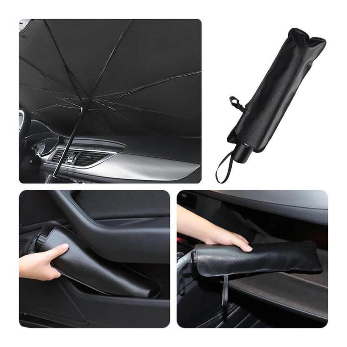 Autokit Katlanabilir Şemsiye Tipi Otomobil Ön Cam Güneşliği (FA1-639)