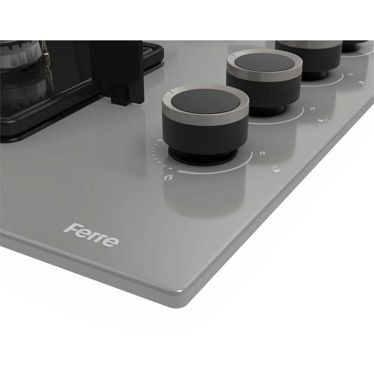 Ferre Gri Cam 60 cm SS208 Kare Gözlü Ankastre Ocak (Ferre.SS208)