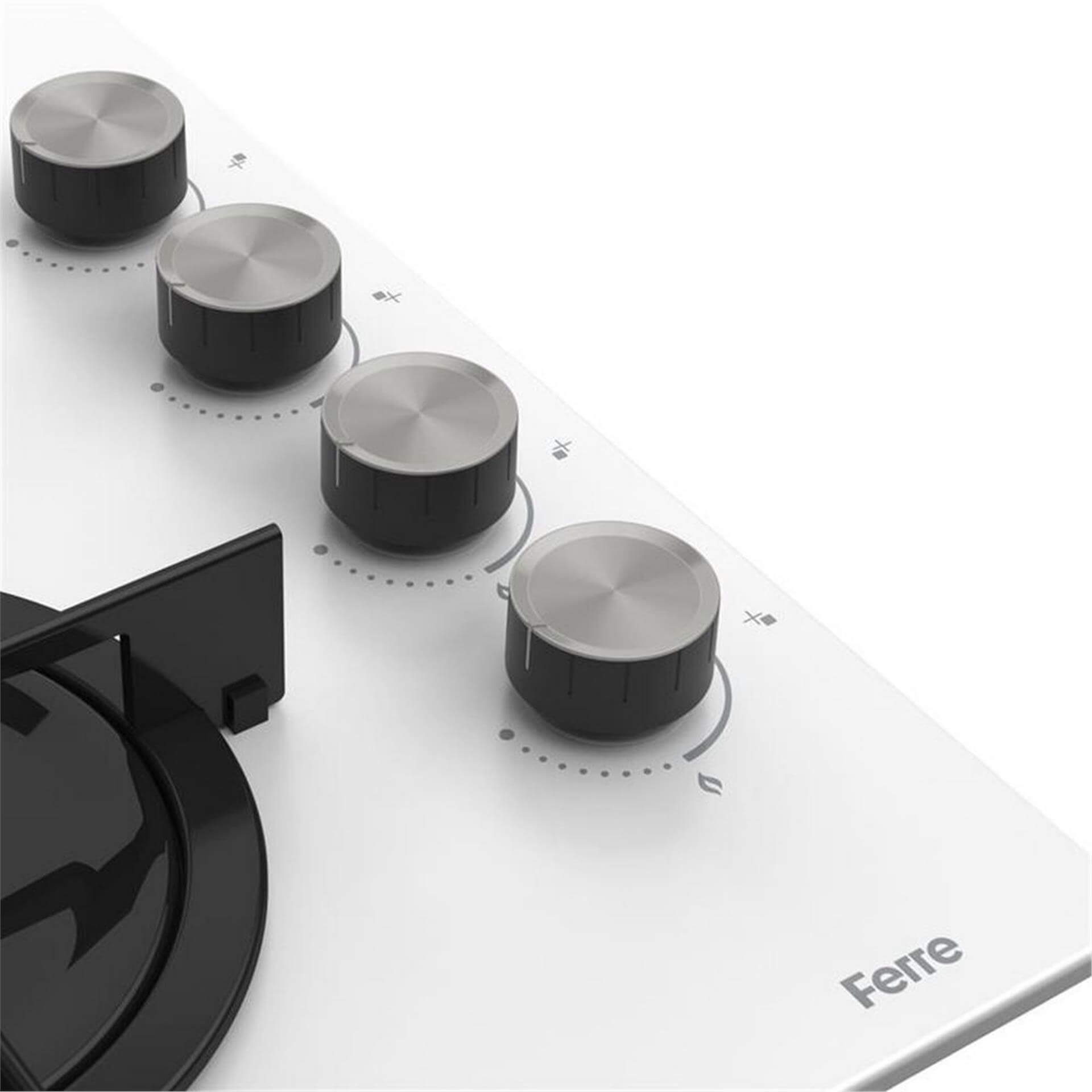 Ferre Beyaz Cam 60 cm CS206 Ankastre Ocak (Ferre.CS206)