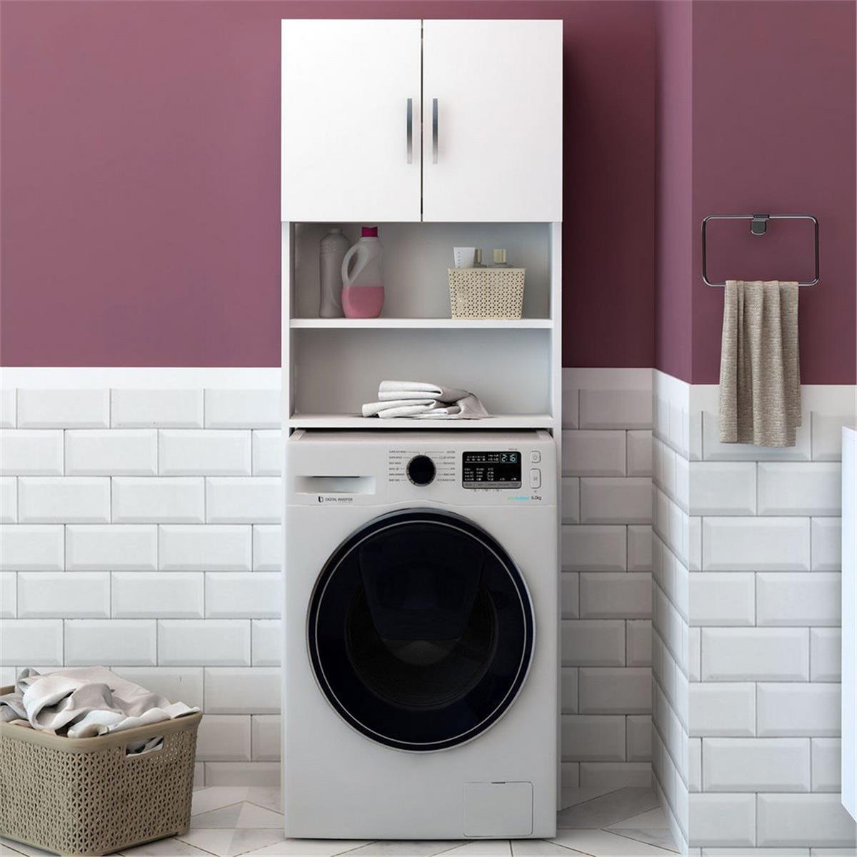 F.L.Y. Beyaz Lange Çamaşır Makinesi Dolabı (FLY123005)