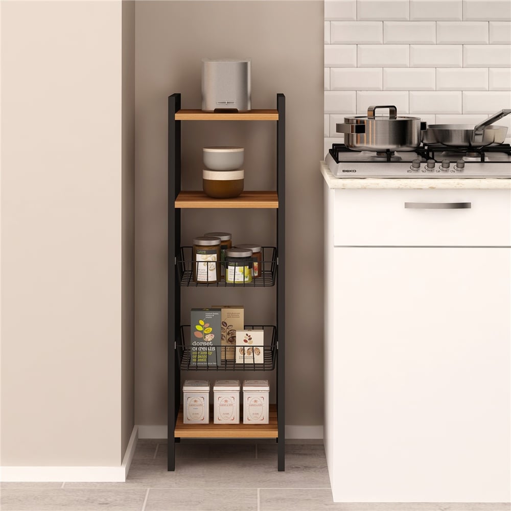 F.L.Y. Polina Tel Sepetli Çok Amaçlı Mutfak Dolabı (FLY136002)