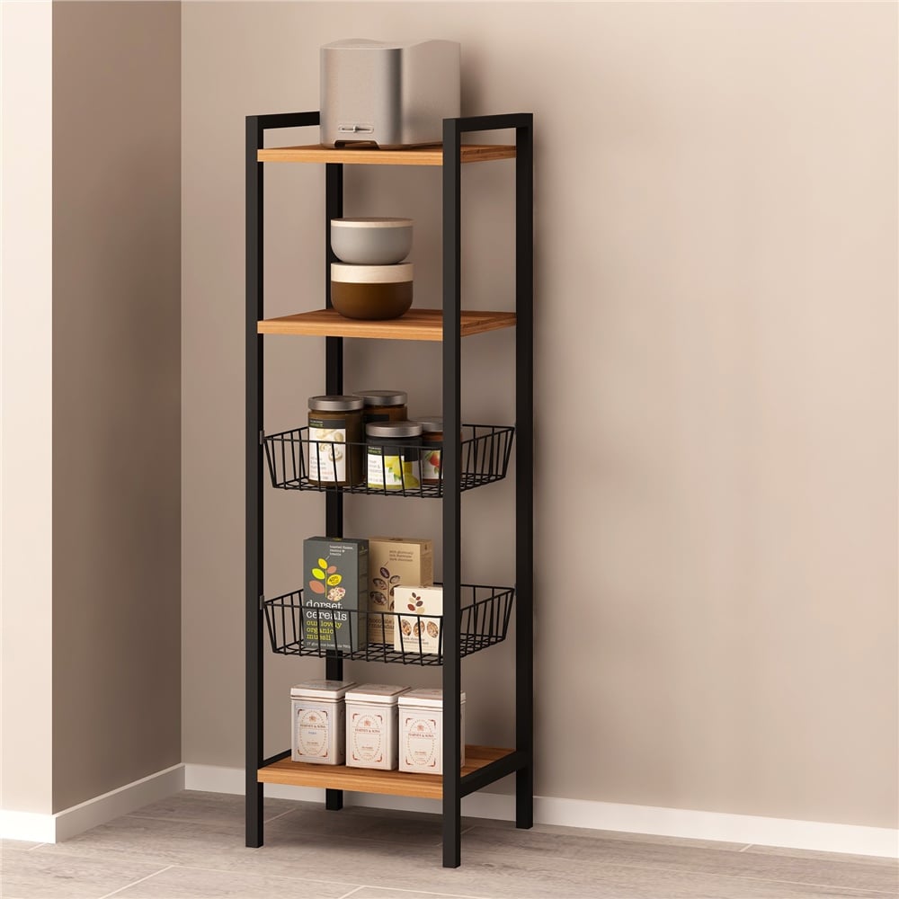 F.L.Y. Polina Tel Sepetli Çok Amaçlı Mutfak Dolabı (FLY136002)