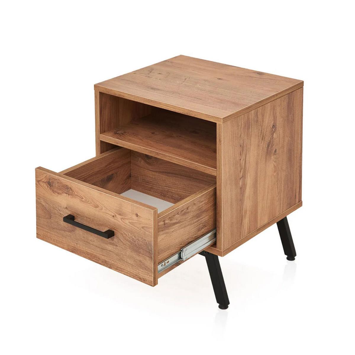 F.L.Y. Atlantik Çam Alfa Tek Çekmeceli Komodin (FLY174048)