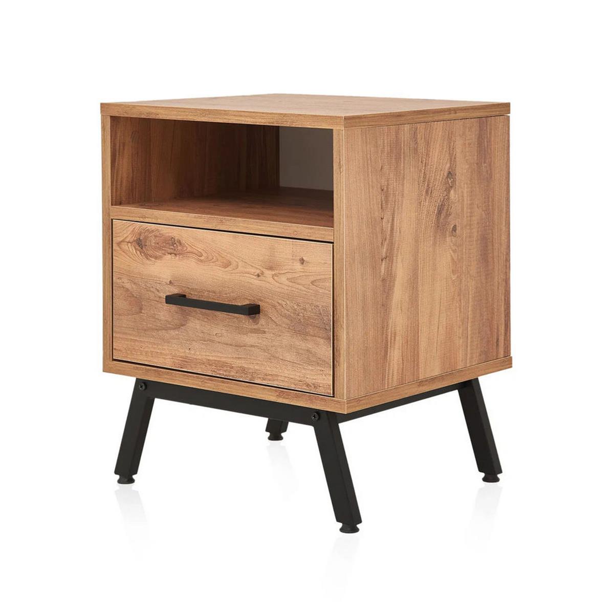 F.L.Y. Atlantik Çam Alfa Tek Çekmeceli Komodin (FLY174048)