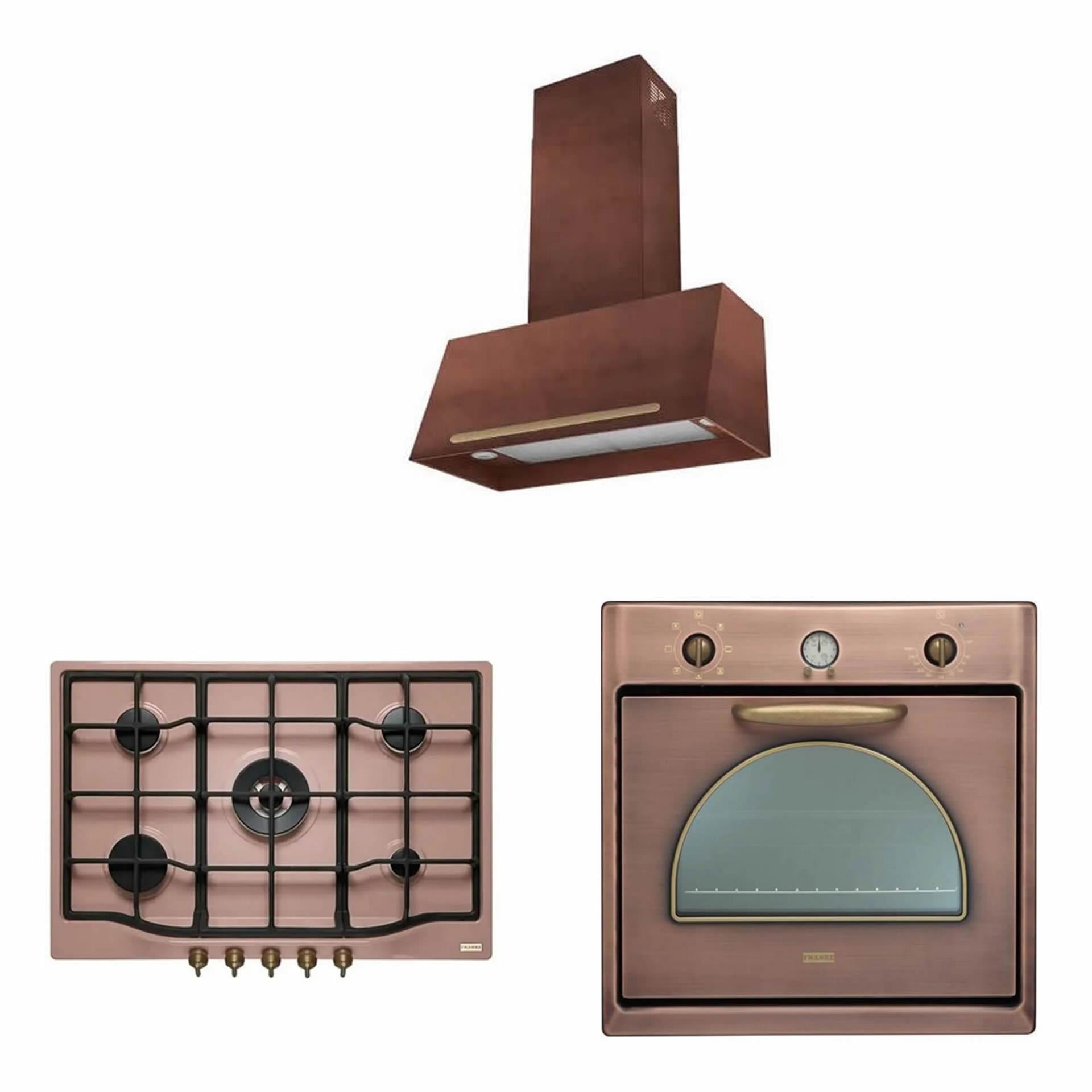 Franke Copper Country Rustik Ankastre Set (3' Lü Set)