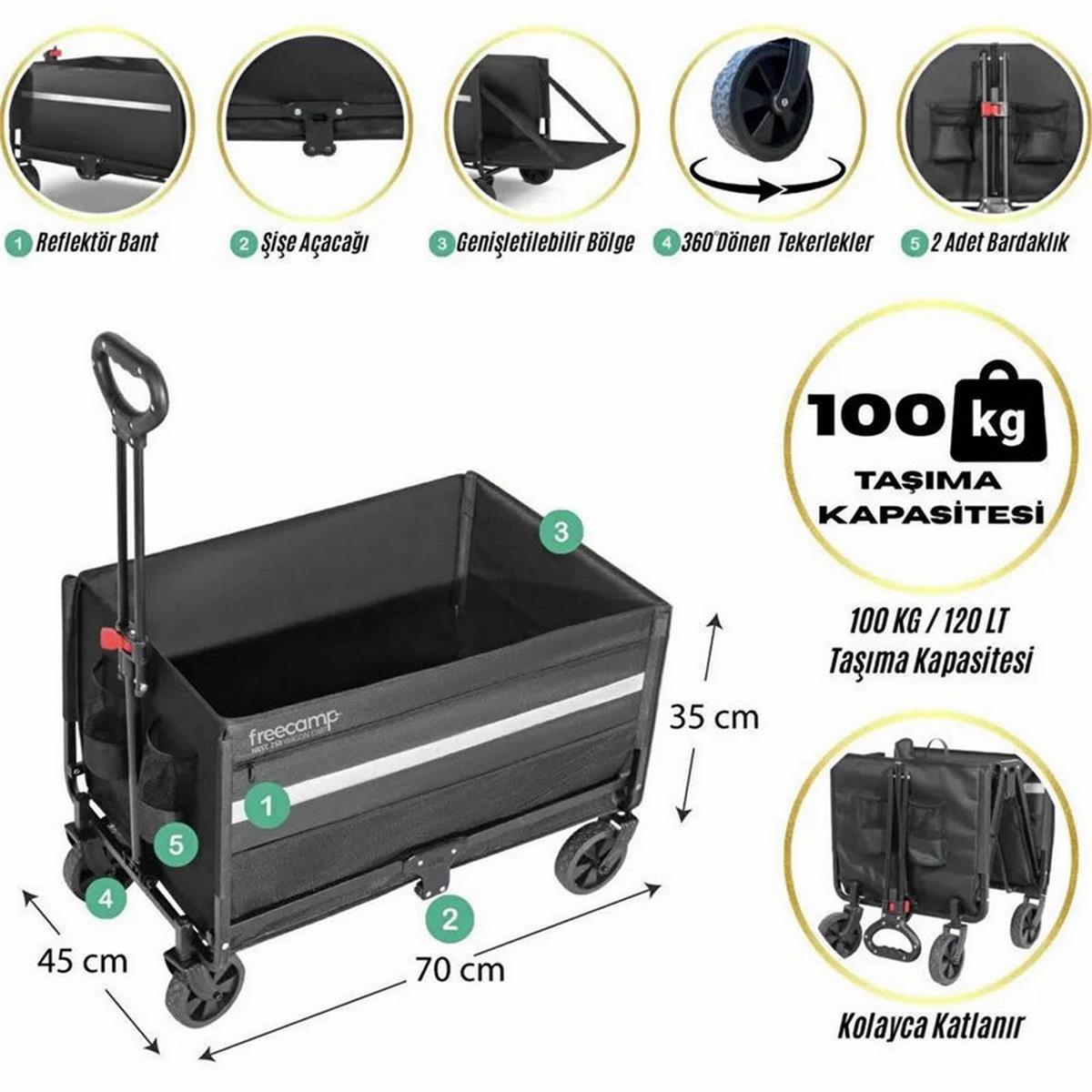 FreeCamp Nest 250 Katlanır Wagon Araba (FREECAMP.205805)