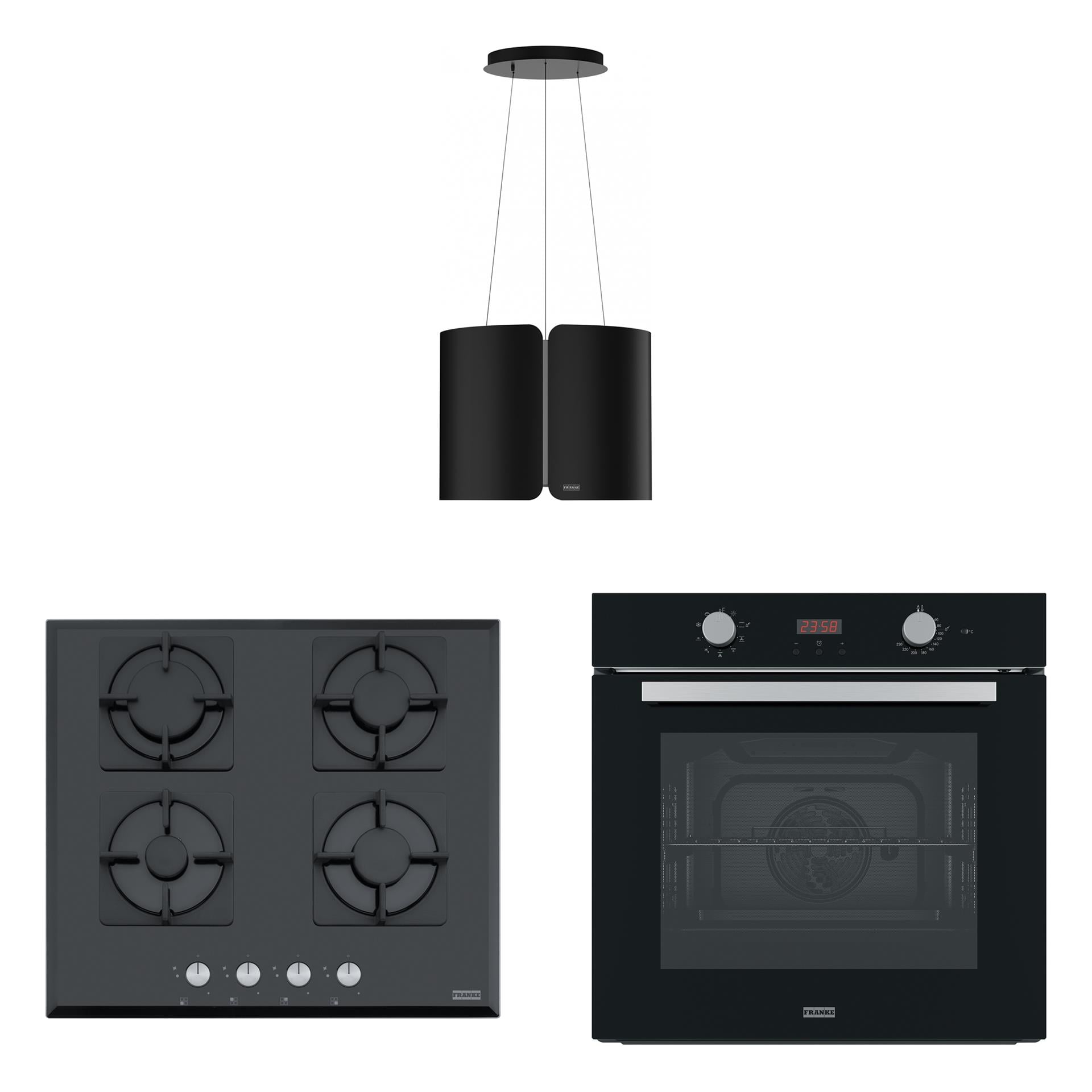 Franke Siyah Smart Ankastre Set (3' Lü Set)