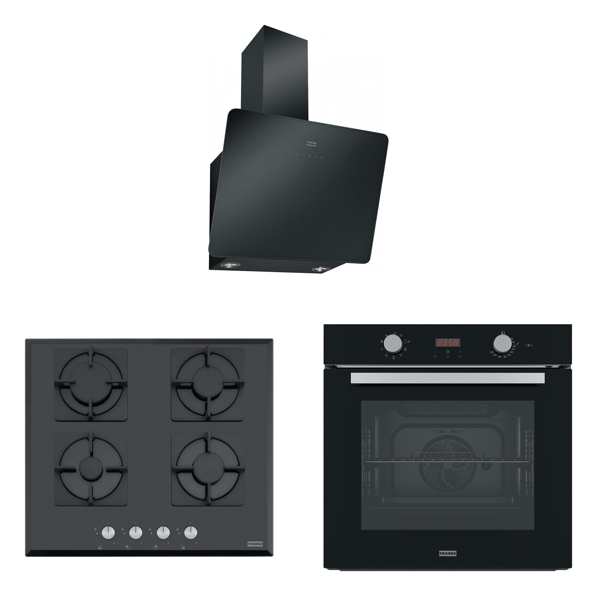Franke Siyah Smart Ankastre Set (3' Lü Set)