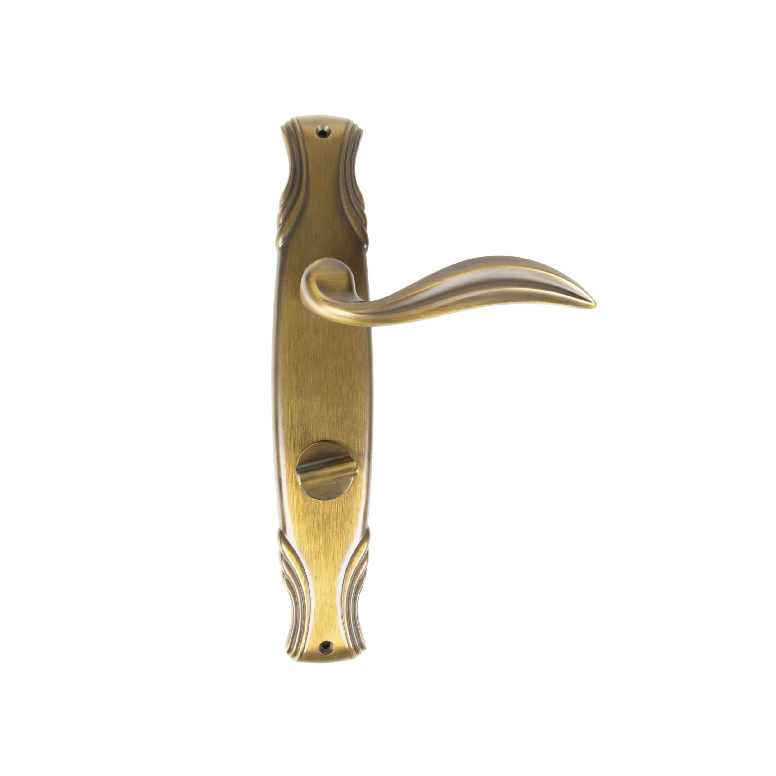 System Bronz Antik Saten Diana Aynalı Banyo Kapı Kolu (HA126PL15W MAB)